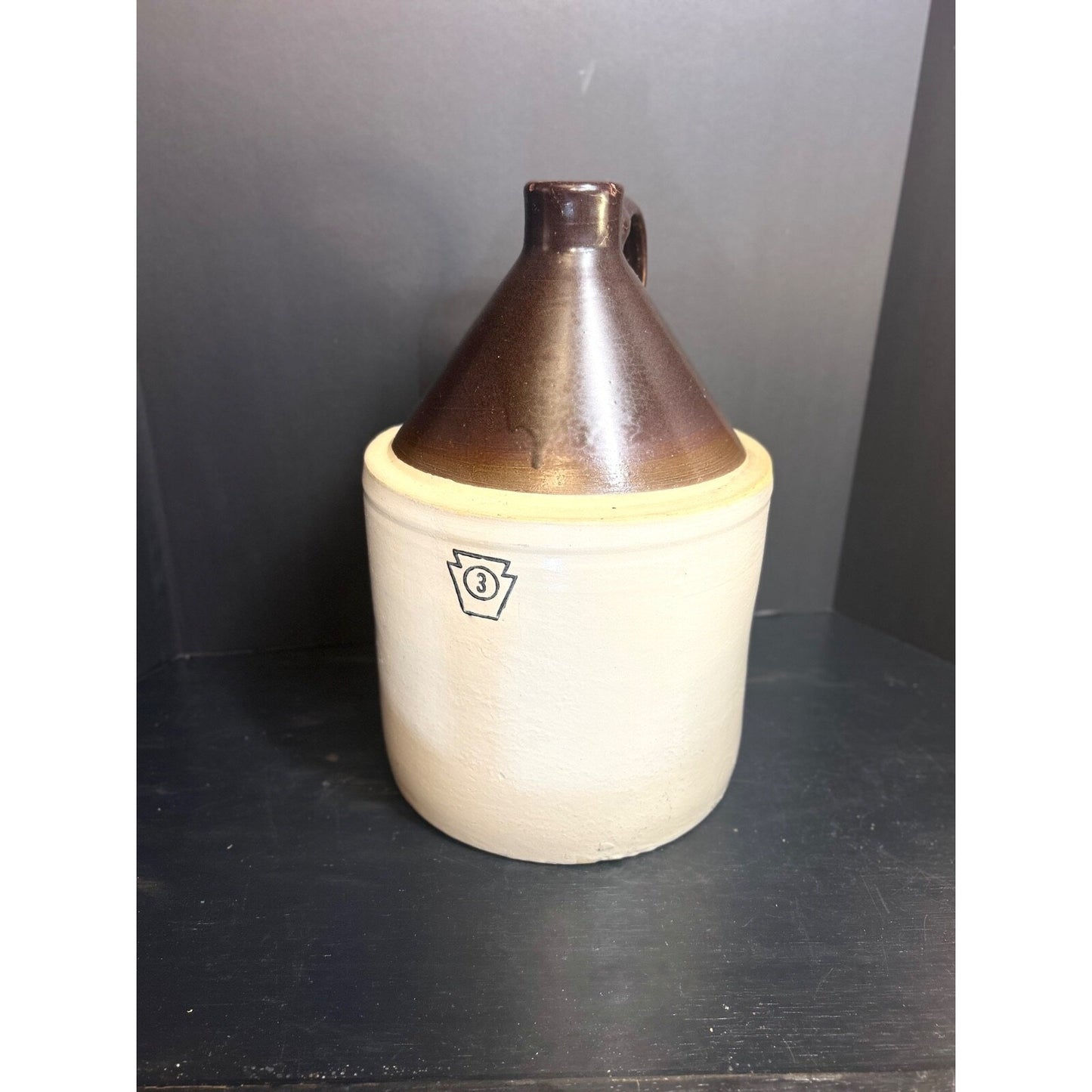 Antique Pfaltzgraff whiskey jug crock interior rim condition