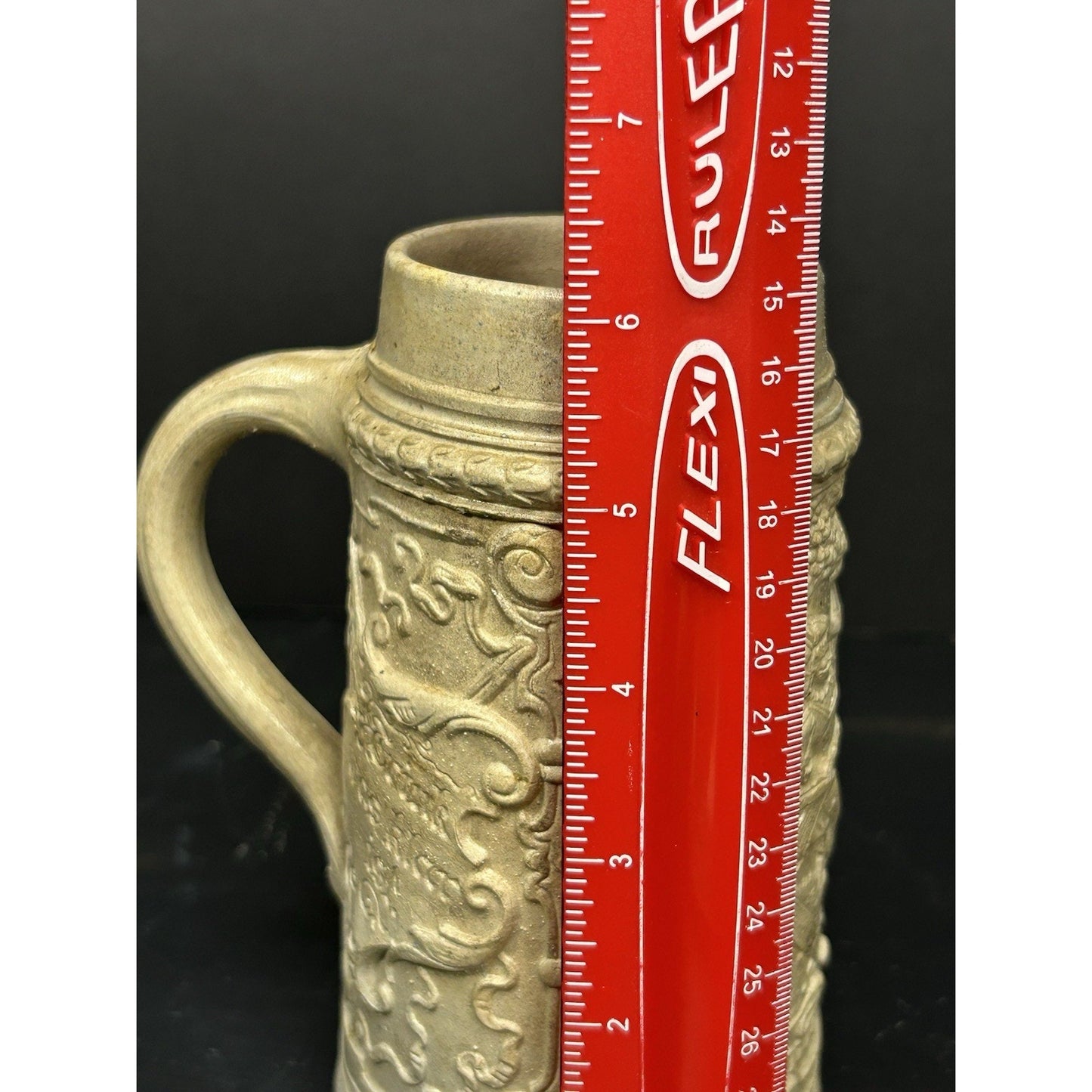 Antique German Westerwald stein 550 back view salt glaze