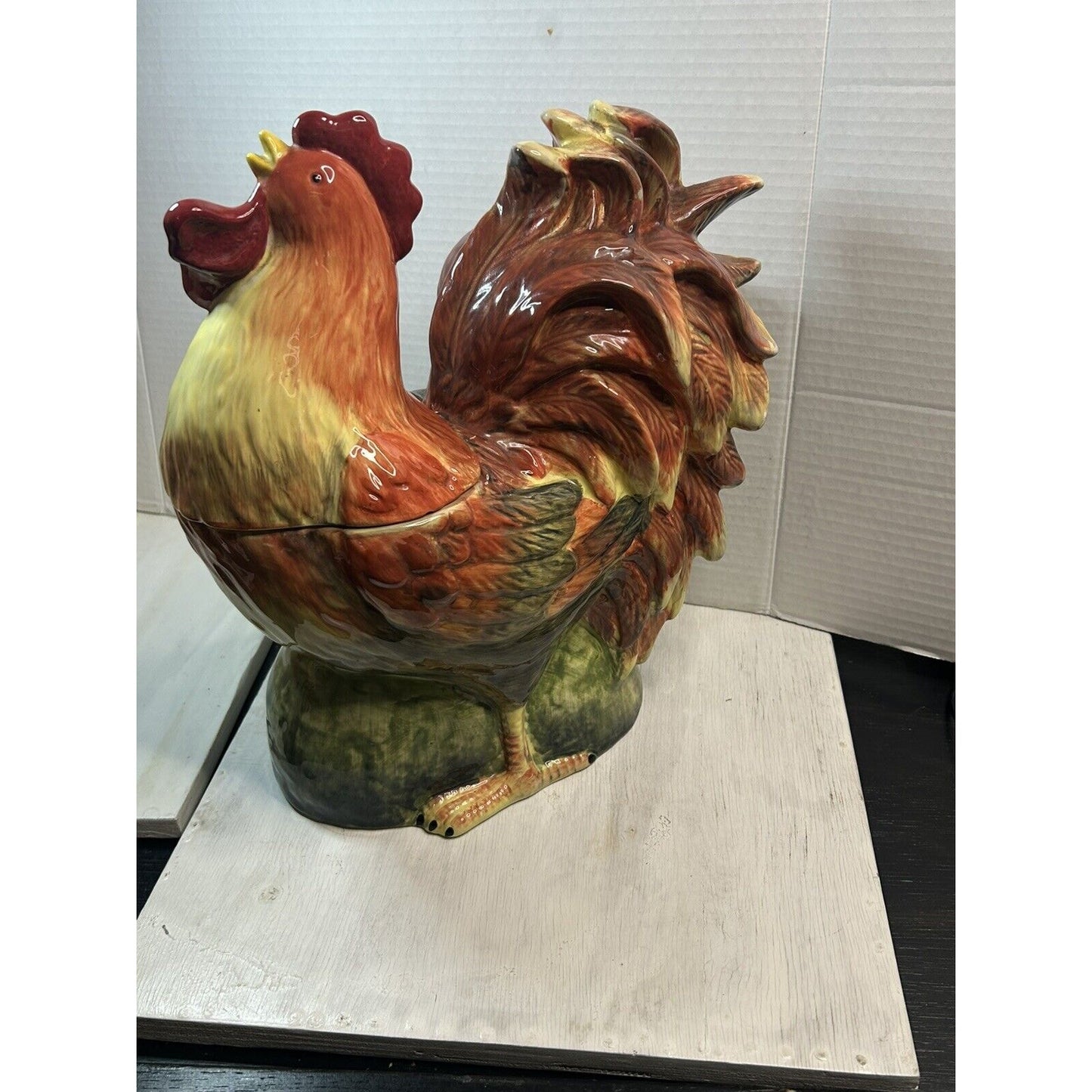 Certified International Susan Winget Large Rooster Cookie Jar Farmhouse Chicken