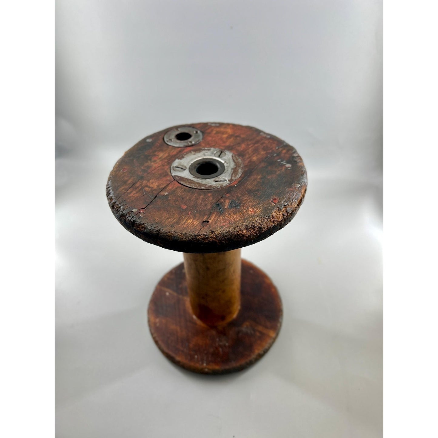 Exceptional Antique Vermont Textile Mill Bobbin Factory Stamped Burlington VT Early American Industrial Artifact Decor
