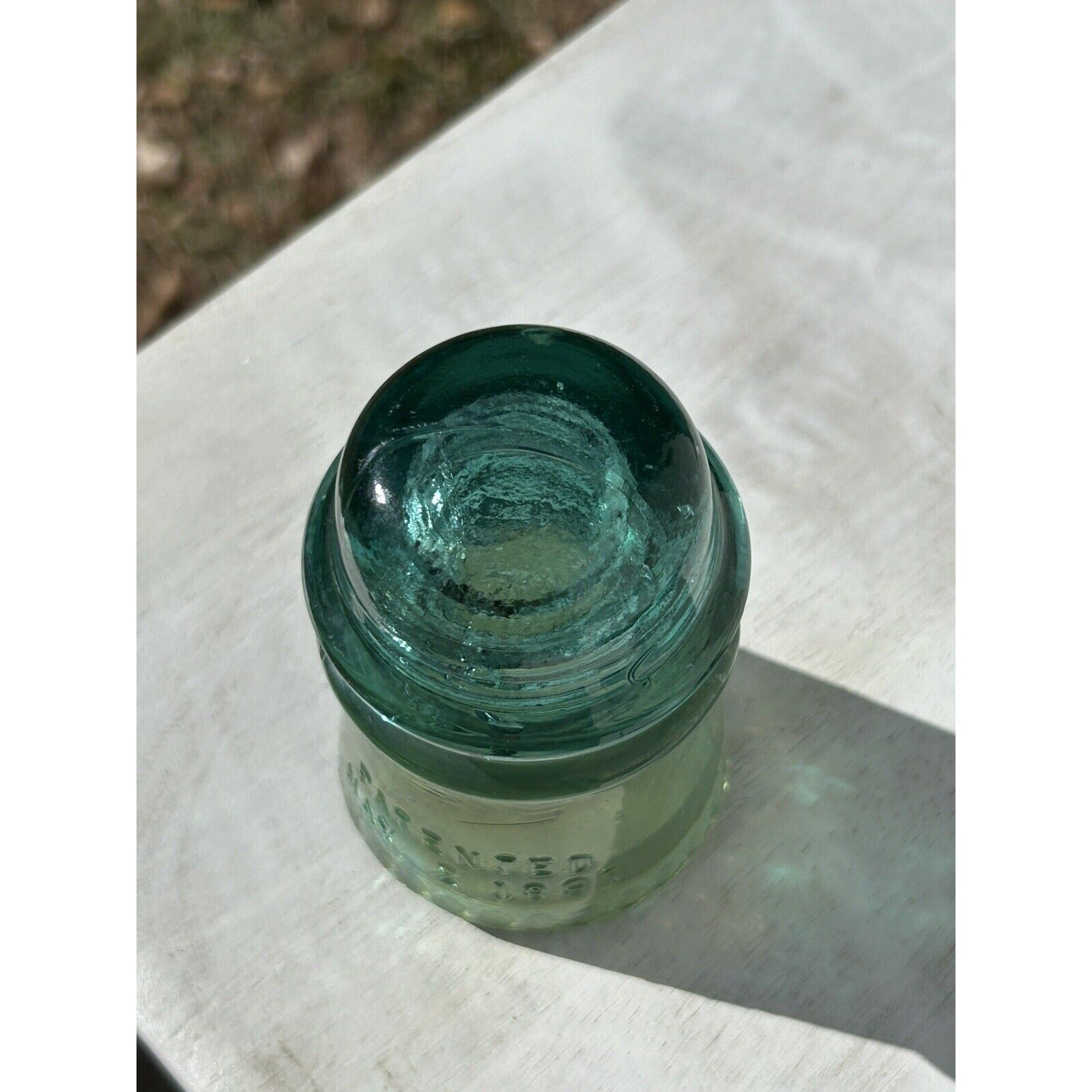 Antique Hemingray No 9 aqua 1893 insulator display