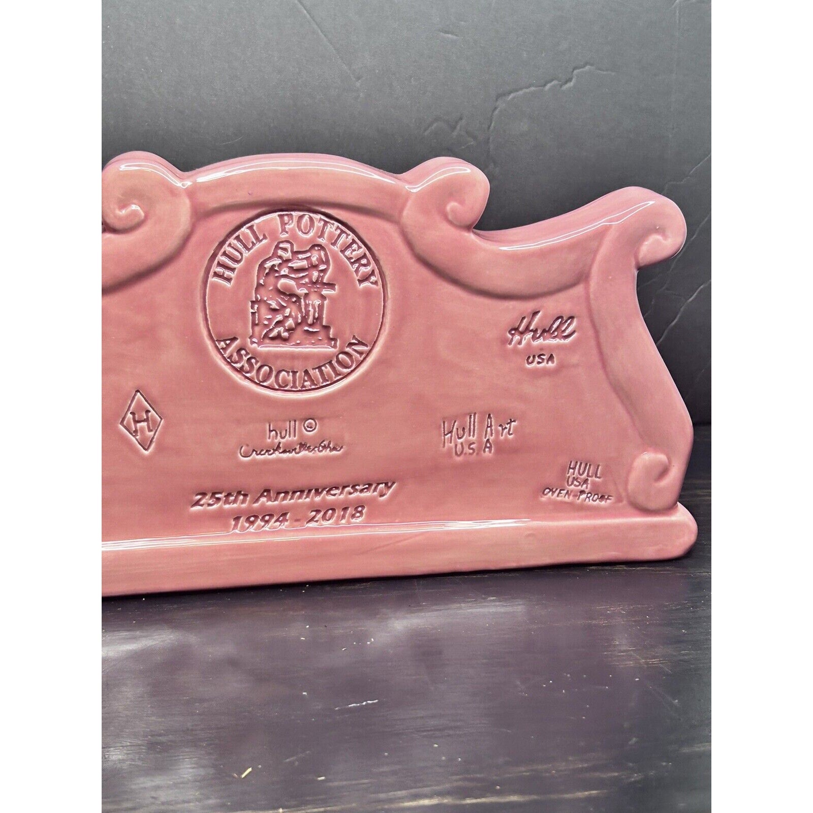 Hull Pottery HPA 2018 plaque only 80 made back detail