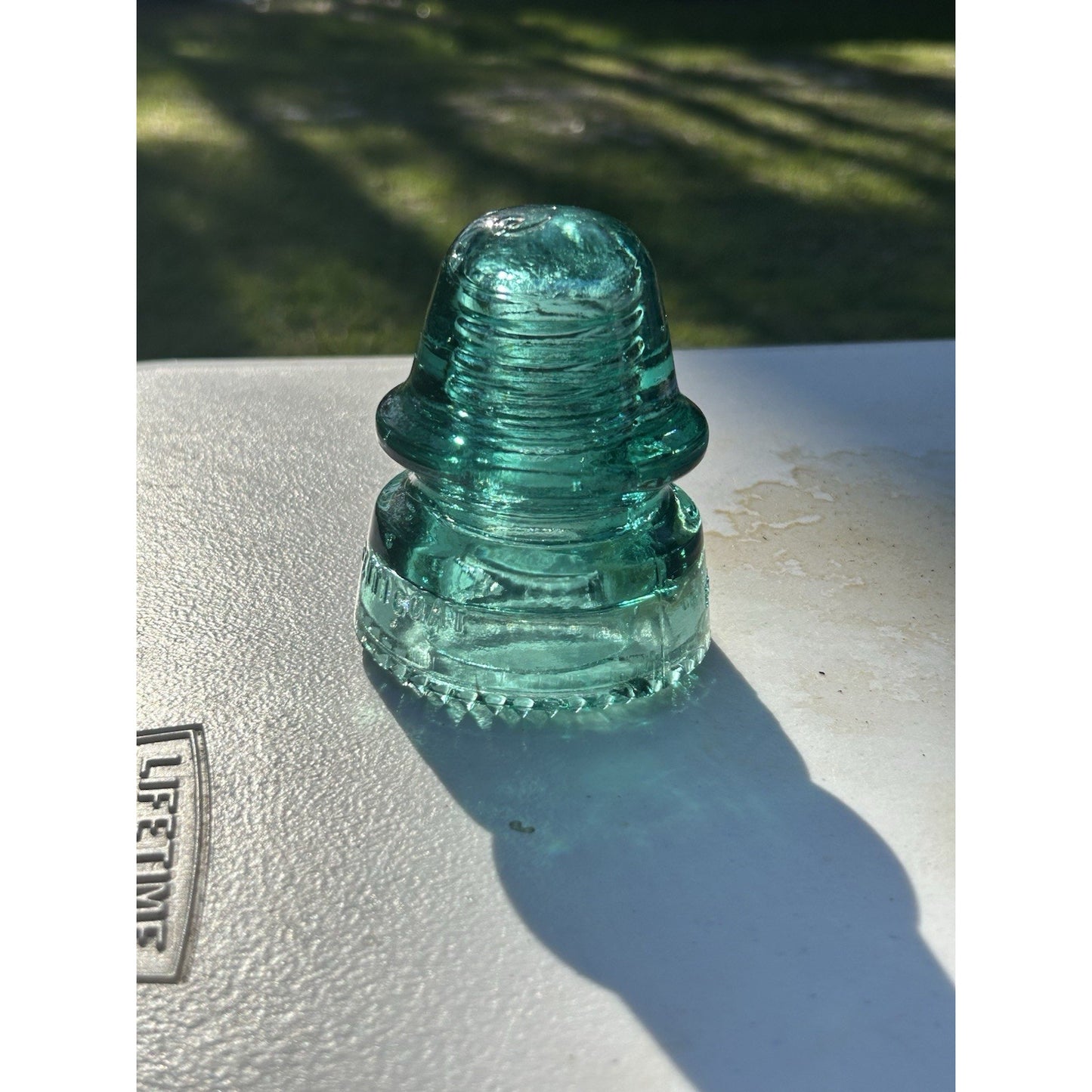 Antique H.G. Co. Green Petticoat Glass Insulator — Patent May 2 1893 — Hemingray Era — Rare Color