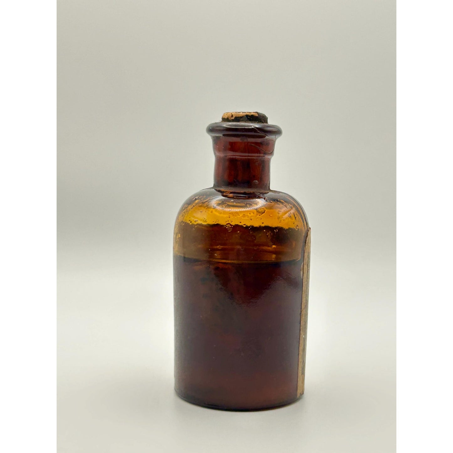 Antique Amber Apothecary Poison Bottle Eli Lilly Pharmacy Medicine Bottle Calcium Sulphide Vintage Drugstore Glass. Rare original contents