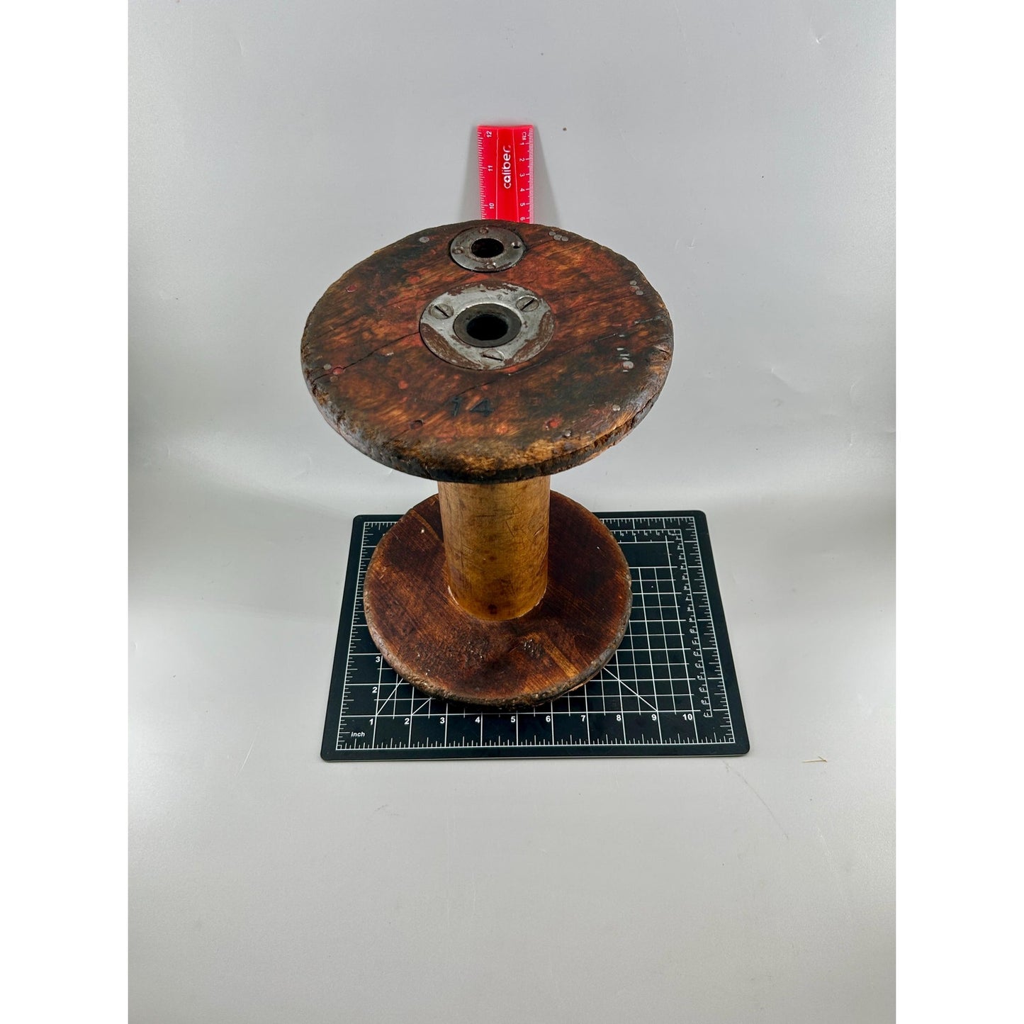 Exceptional Antique Vermont Textile Mill Bobbin Factory Stamped Burlington VT Early American Industrial Artifact Decor