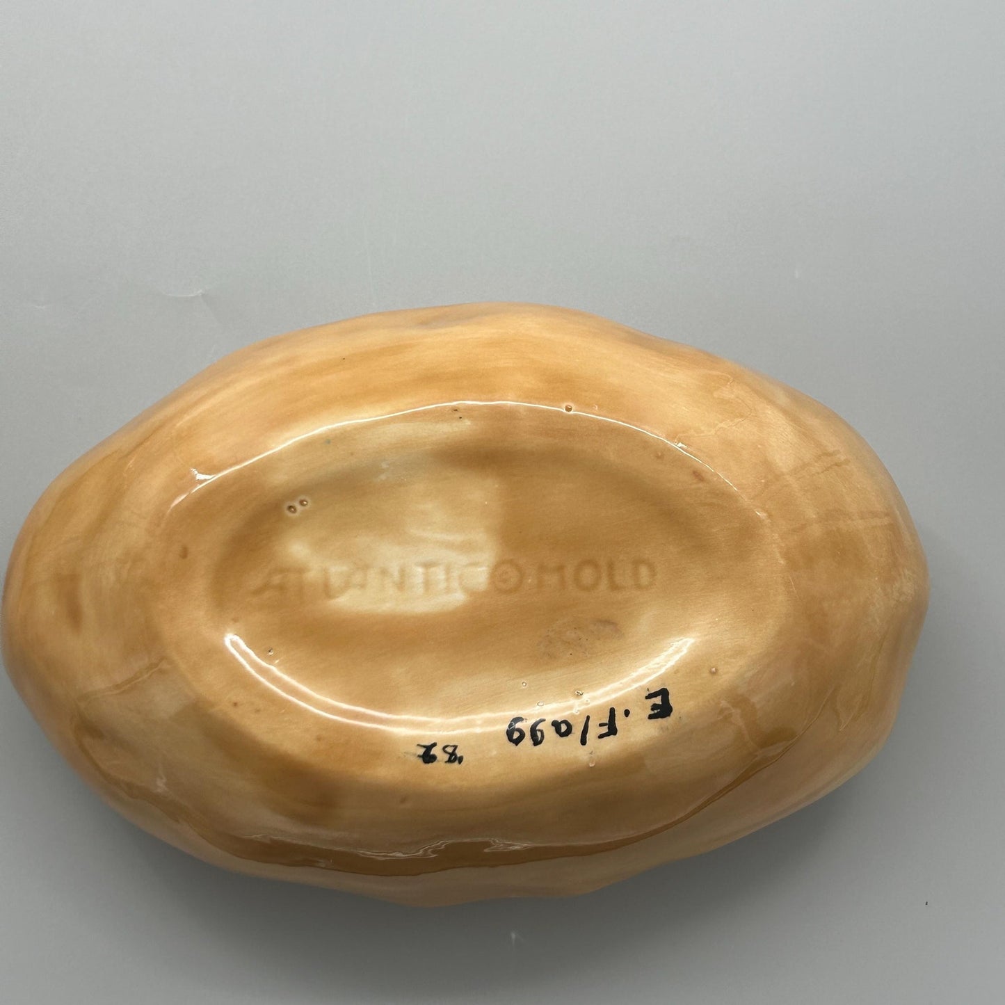 Atlantic Mold Potato Form Covered Dish • Novelty Lidded Potato Container • Studio Pottery Sculptural Ceramic • Signed 1981