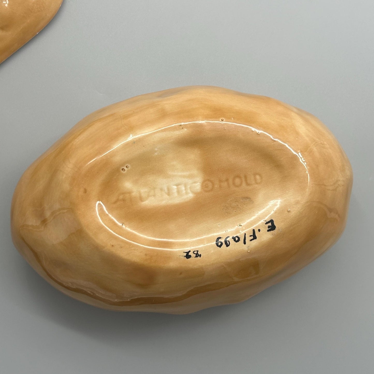 Atlantic Mold Potato Form Covered Dish • Novelty Lidded Potato Container • Studio Pottery Sculptural Ceramic • Signed 1981
