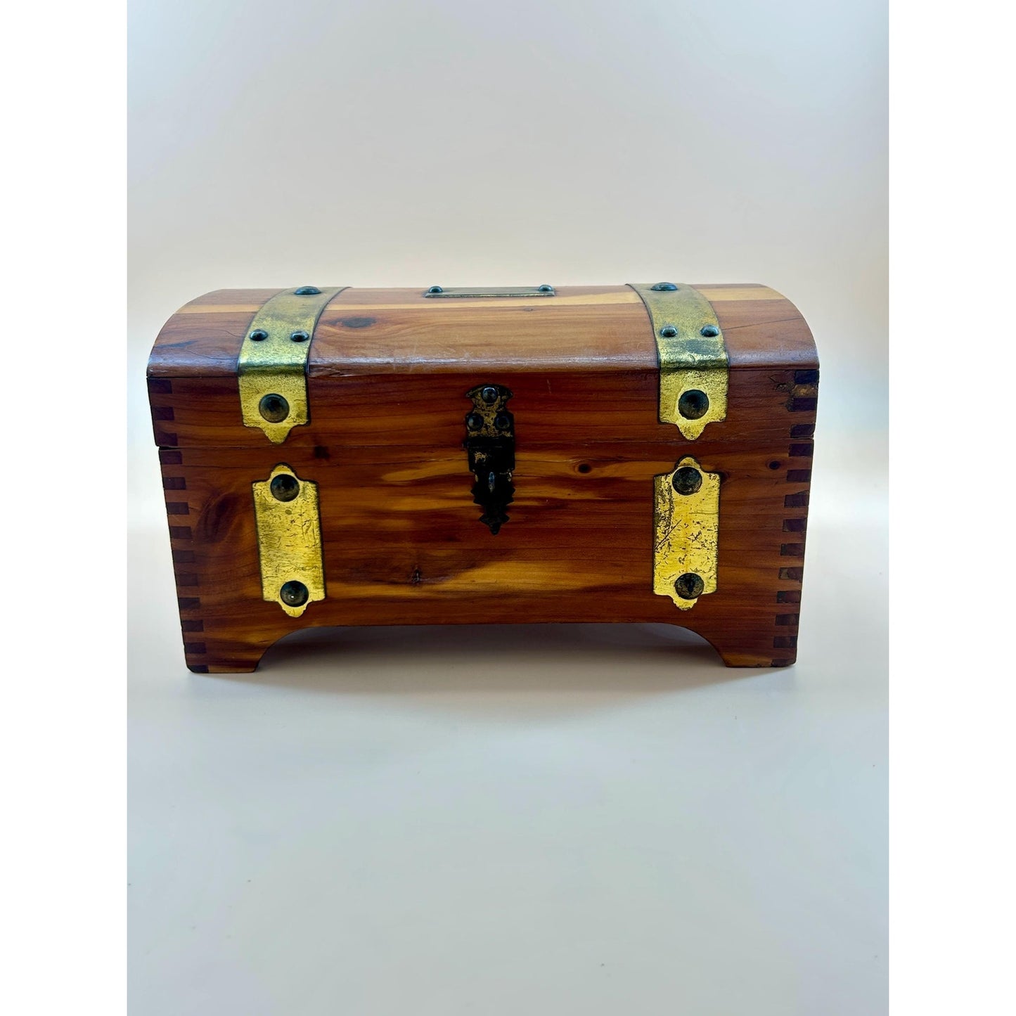 Antique Cedar Jewelry Box McGraw Box Co 1926 Patent Art Deco Cedar Keepsake Chest Vintage Wooden Jewelry Chest Dovetail Cedar Trinket Box