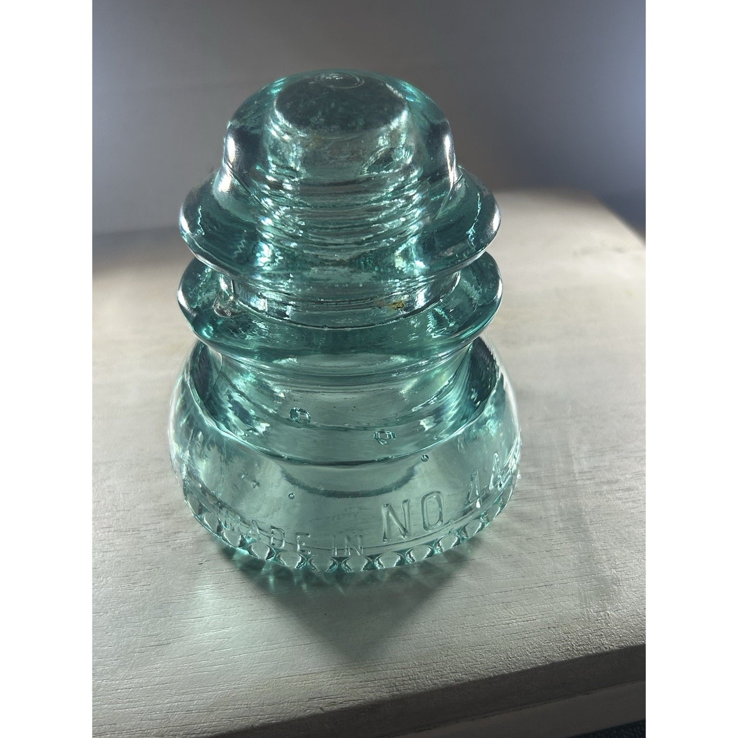 Rare Vintage Lynchburg No. 44 Glass Insulator – Ice Blue CD 154 – Made in USA –