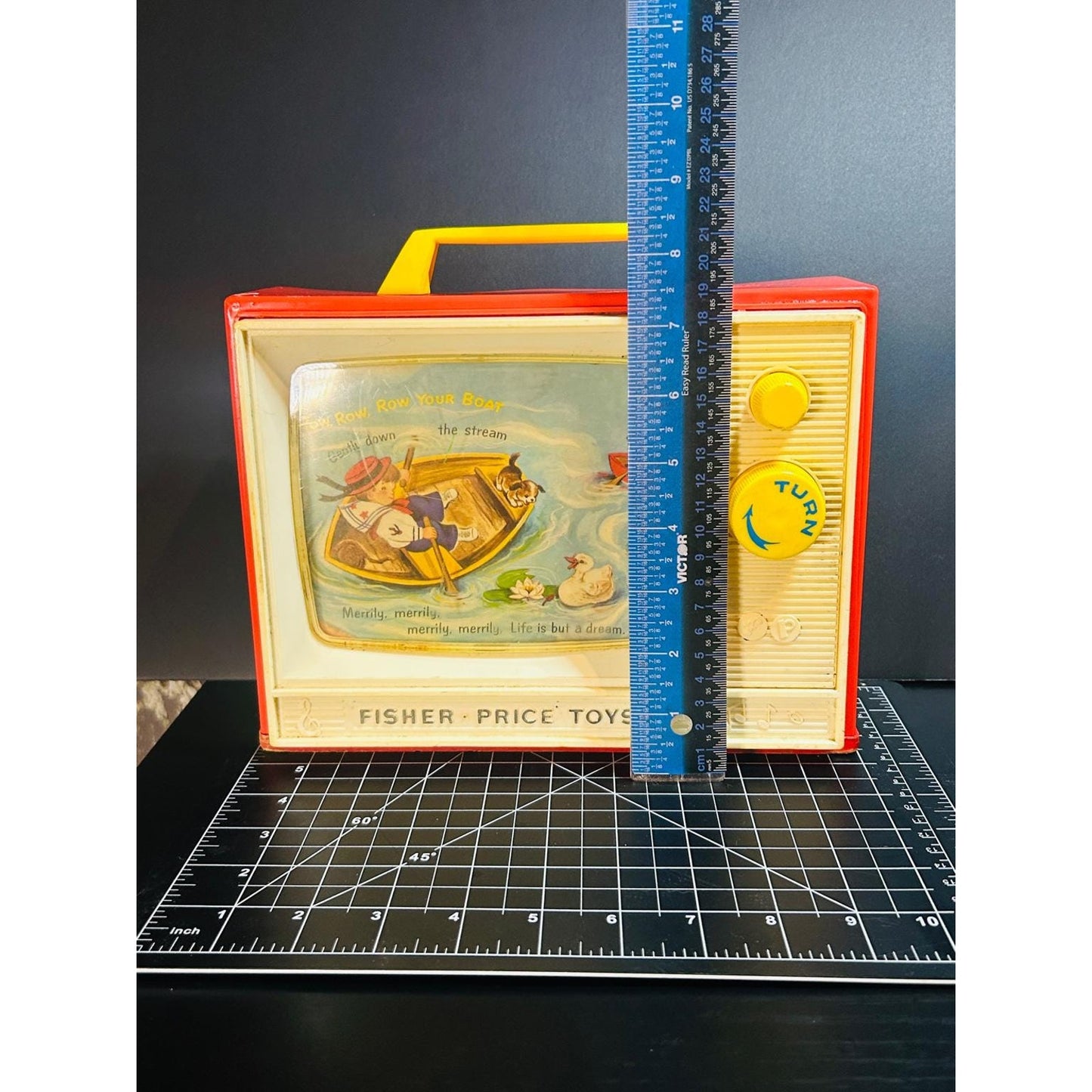 Vintage Fisher-Price Two Tune Music Box TV #114 – London Bridge & Row Row Row Your Boat – Working