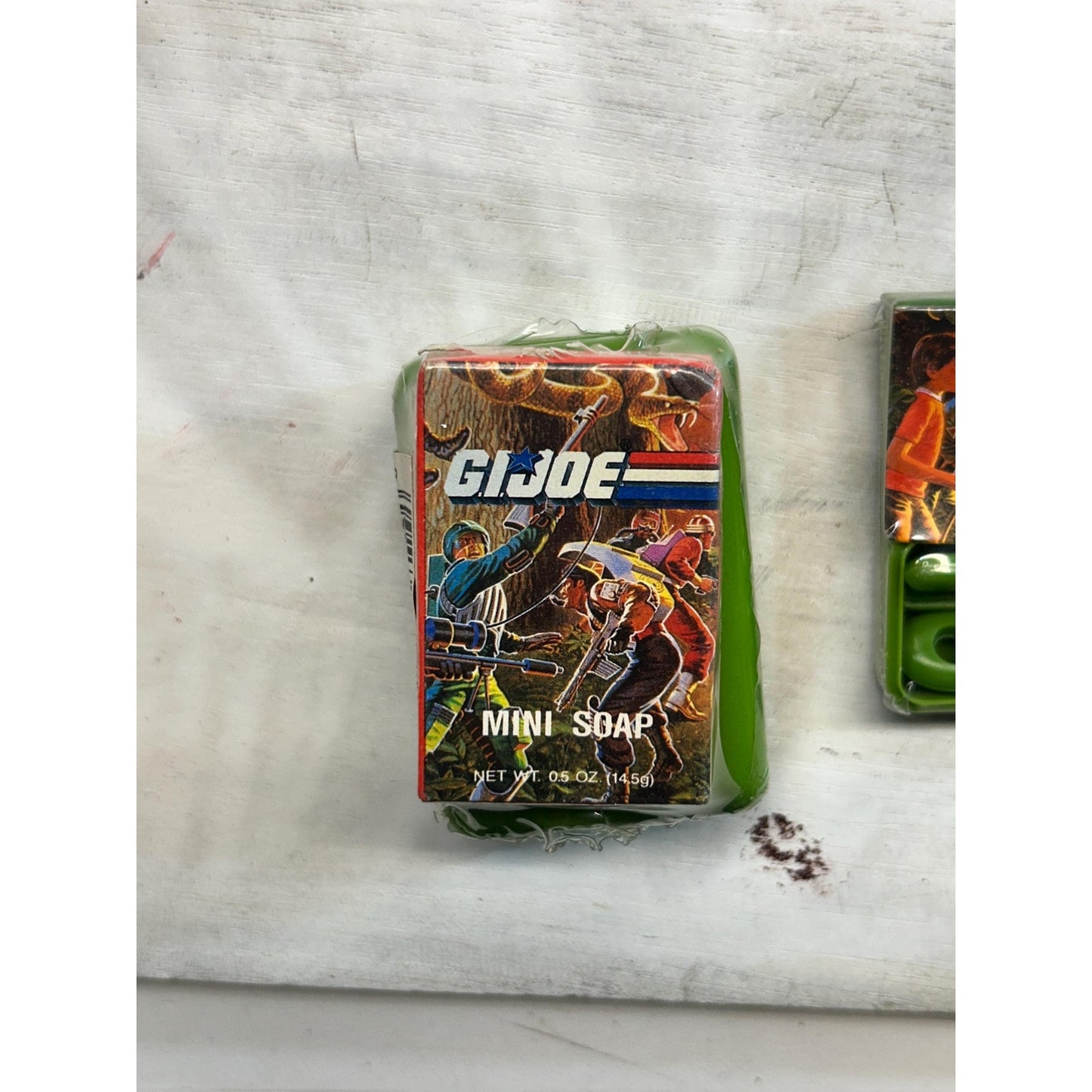 Vintage 1986 G.I. Joe Travel Toothbrush & Mini Soap Set – Hasbro Sealed Toiletries with Original Packaging – Retro Action Figure Toy