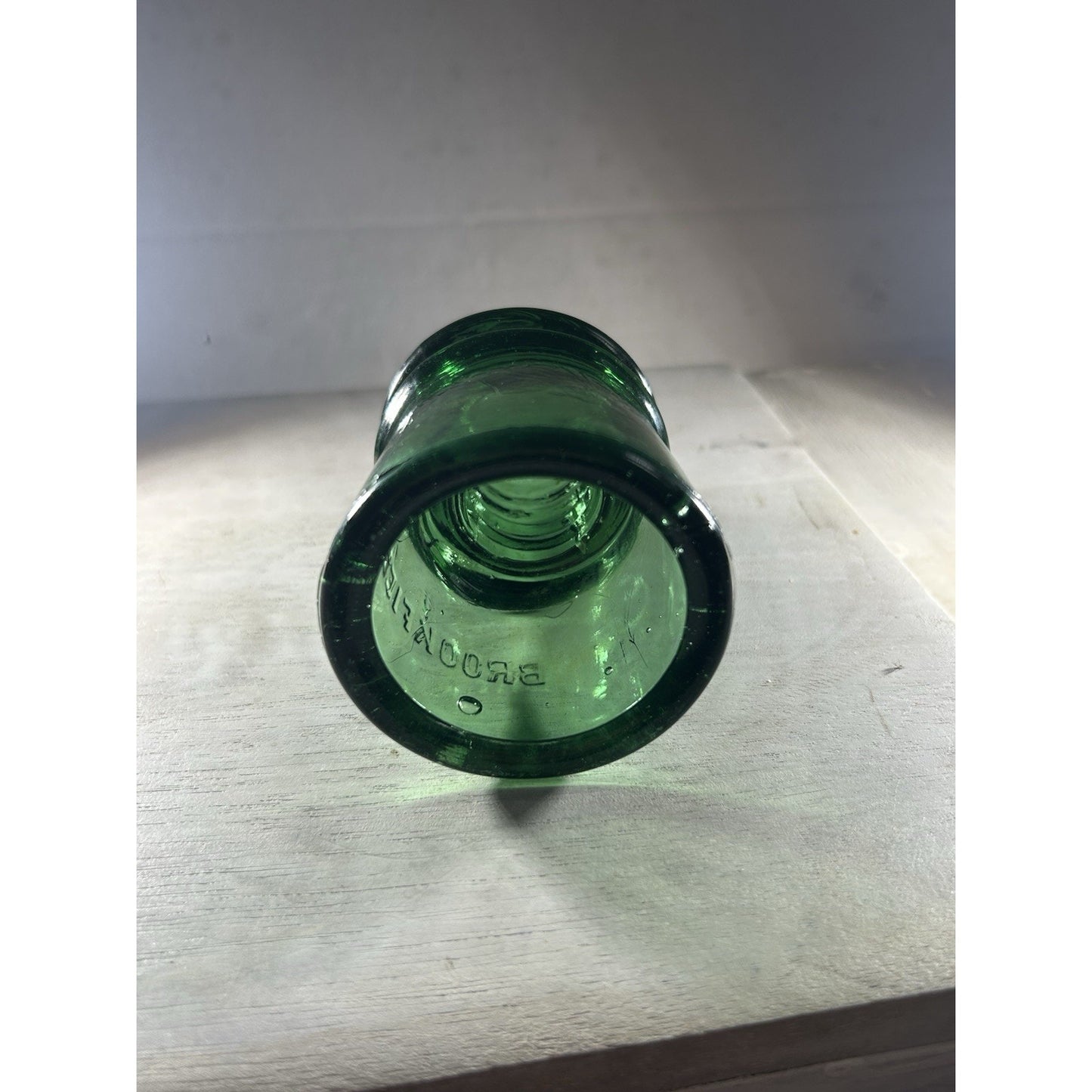 Vintage Deep Emerald Green Brookfield CD 145 Glass Insulator — Rare Color Variant