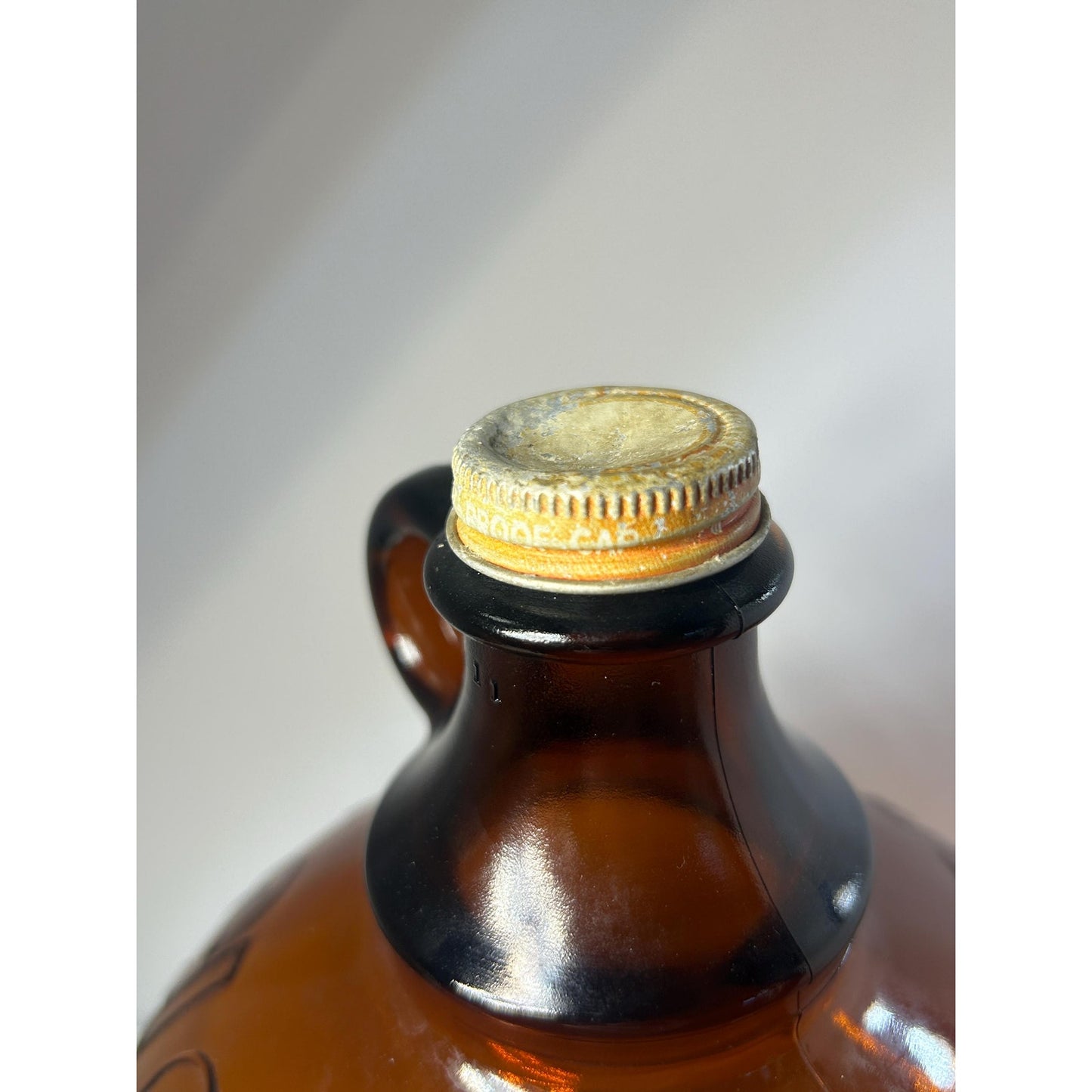 Lot of 2 Vintage Clorox Brown Glass Jugs – 1 Gallon & Half Gallon, Embossed Amber Bottles w/ Original Caps, 1940s–1950s Bleach Bottles