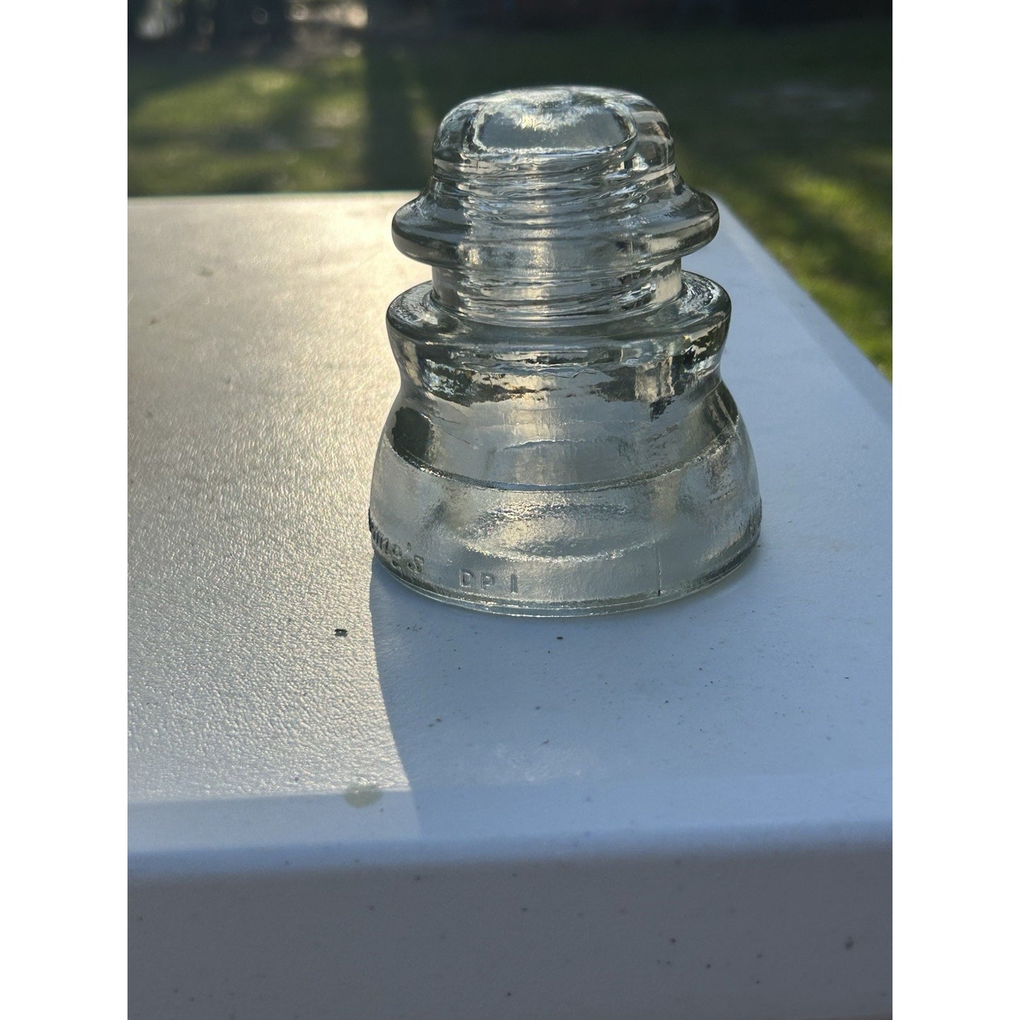 Vintage Armstrong DP-1 Clear Glass Insulator — Crystal Clear — Made in USA