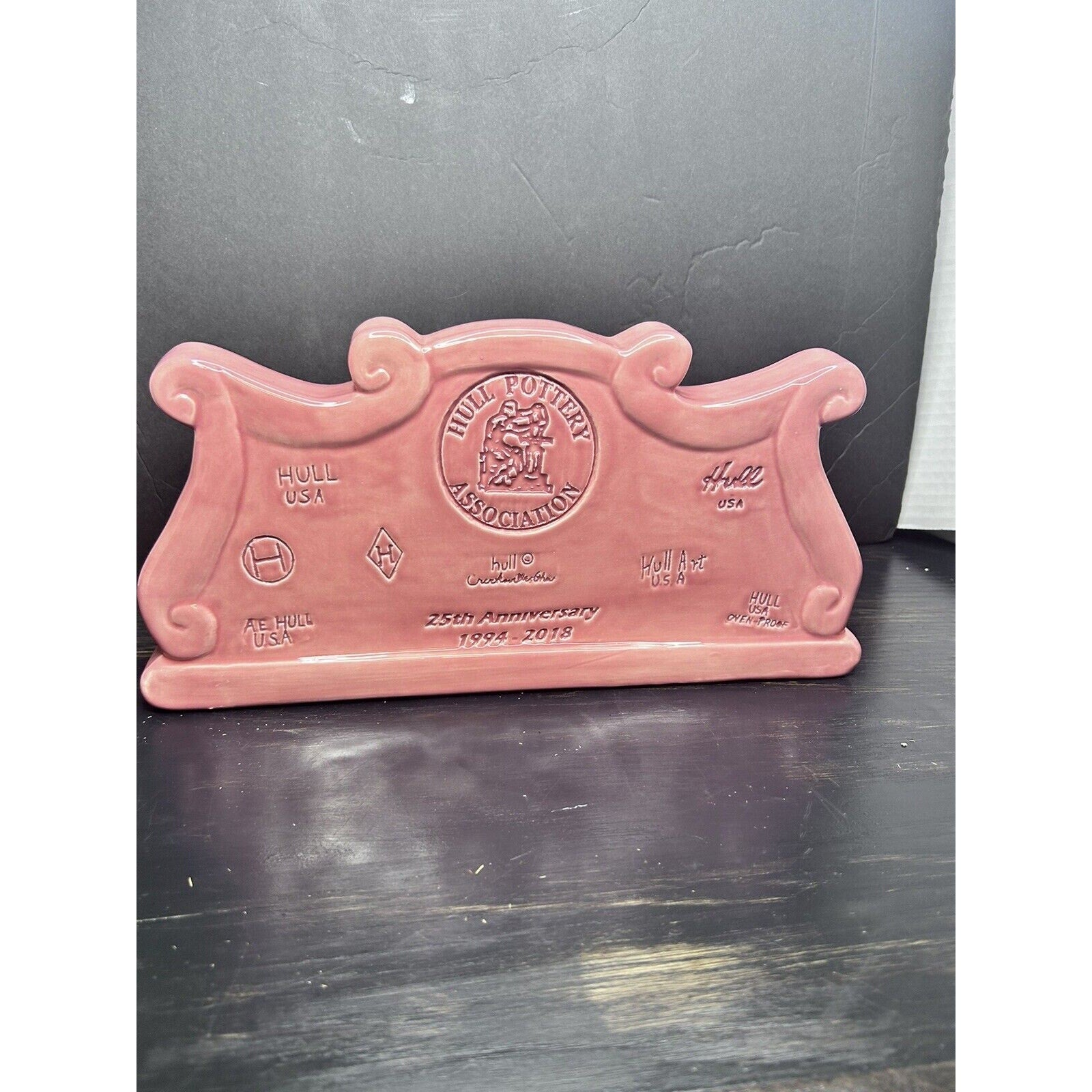 Hull Pottery 2018 Commemorative Plaque 25th Anniversary Only 80 Total Made