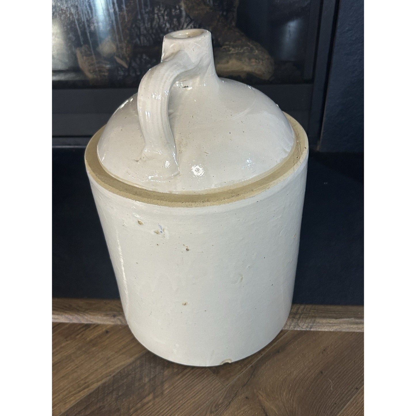Vintage Red Wing stoneware crock 5 gallon interior primitive display