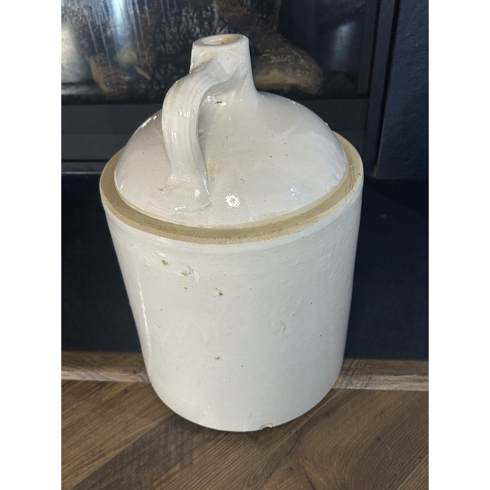 Vintage Red Wing stoneware crock 5 gallon interior primitive display