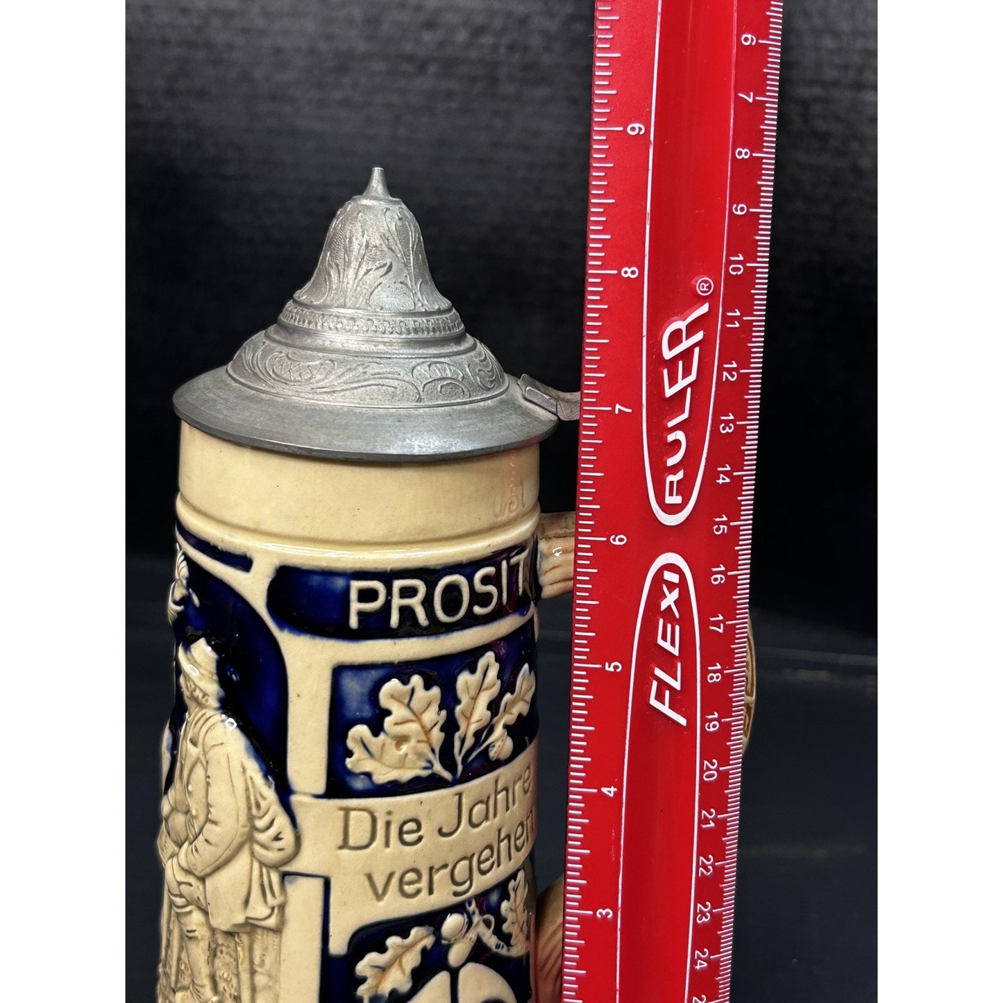 Antique Gorgeous Marzi & Remy (Hohr) German Beer Stein - Prosit - Design 1902