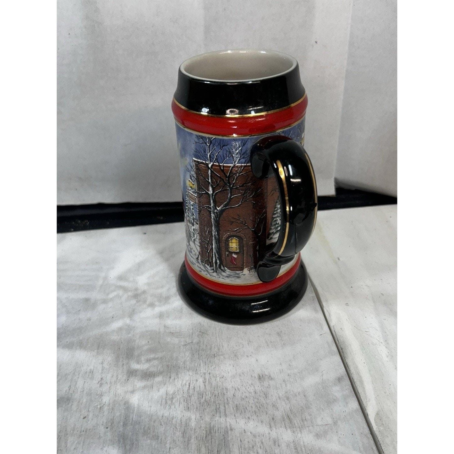 Vintage Budweiser Clydesdales Beer Stein 1992 A Perfect Christmas Holiday Mug Anheuser Busch Ceramarte Breweriana . Great Christmas gift
