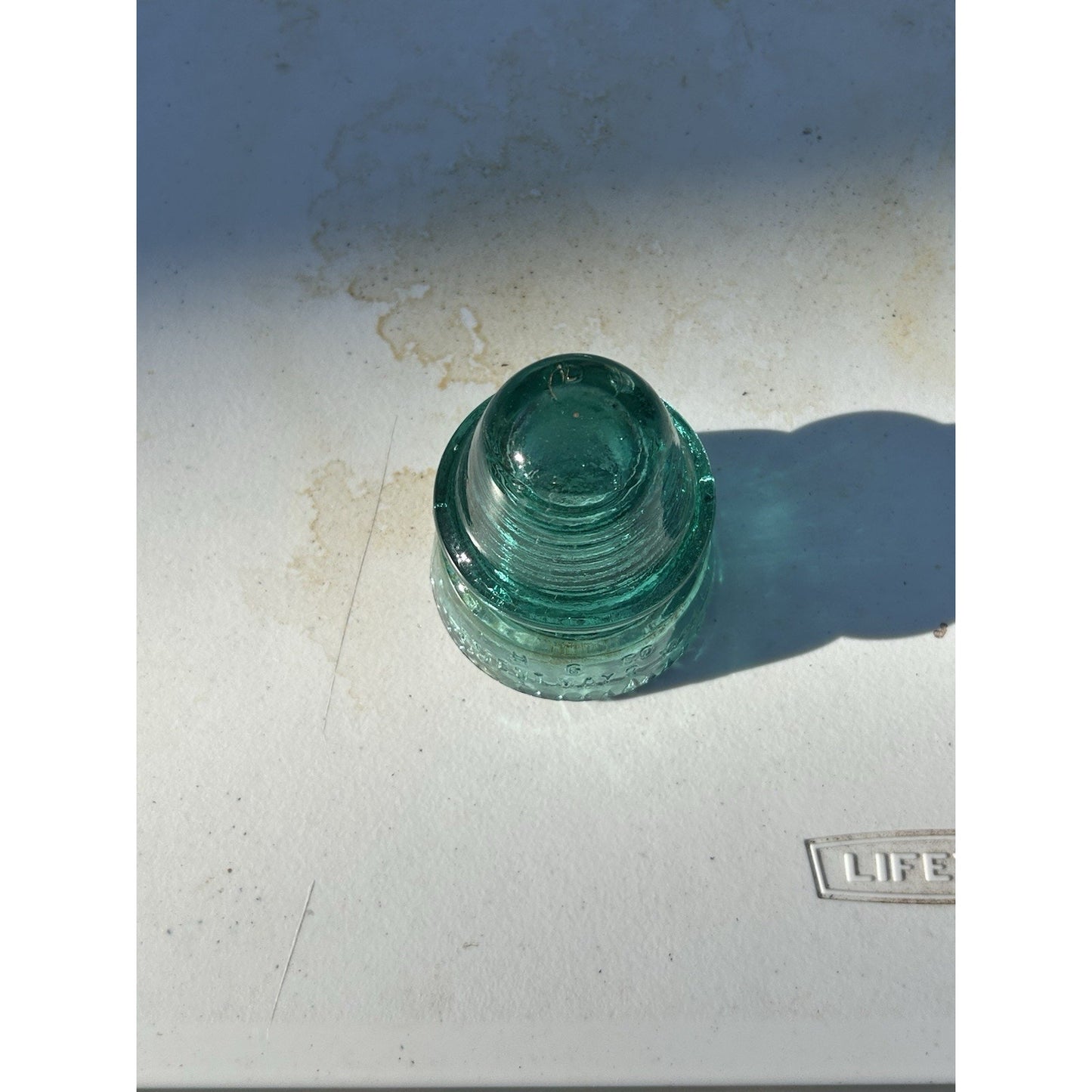 Antique H.G. Co. Green Petticoat Glass Insulator — Patent May 2 1893 — Hemingray Era — Rare Color