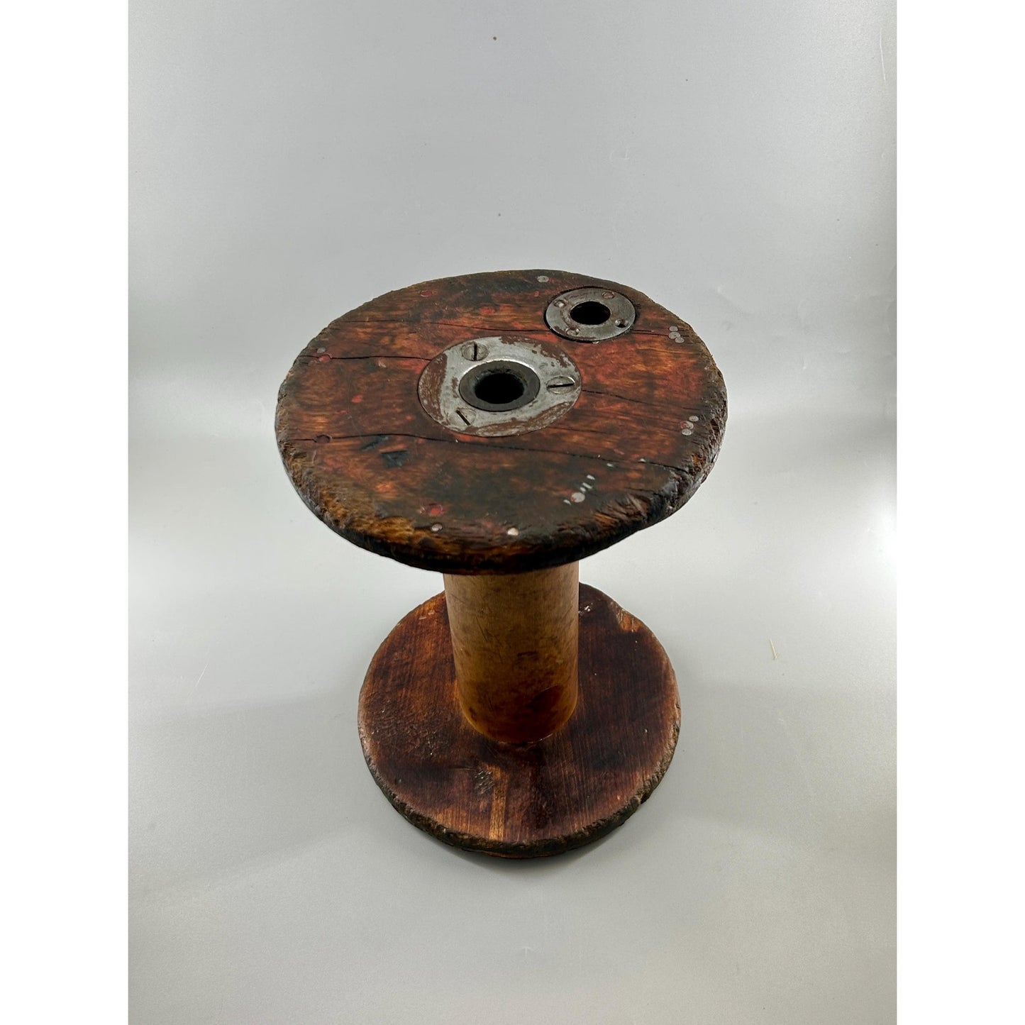 Exceptional Antique Vermont Textile Mill Bobbin Factory Stamped Burlington VT Early American Industrial Artifact Decor