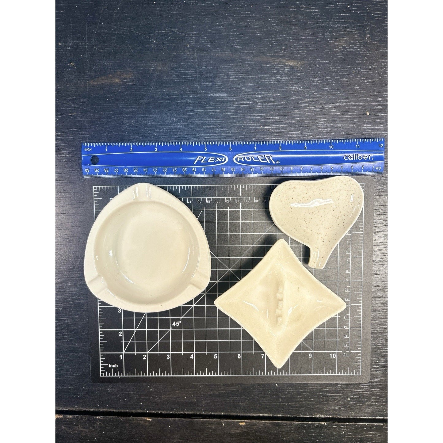 Vintage Red Wing Pottery Lot of 3 Mid Century Modern Ashtray Trinket Dishes