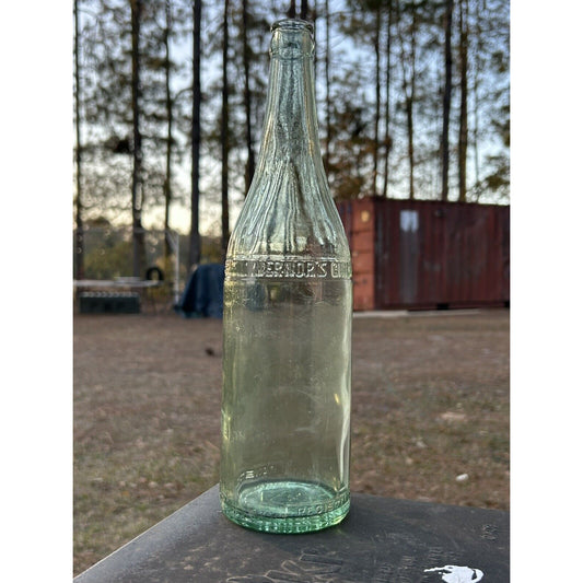 Vintage Early Vernors Ginger Ale Embossed Soda Bottle Detroit Michigan