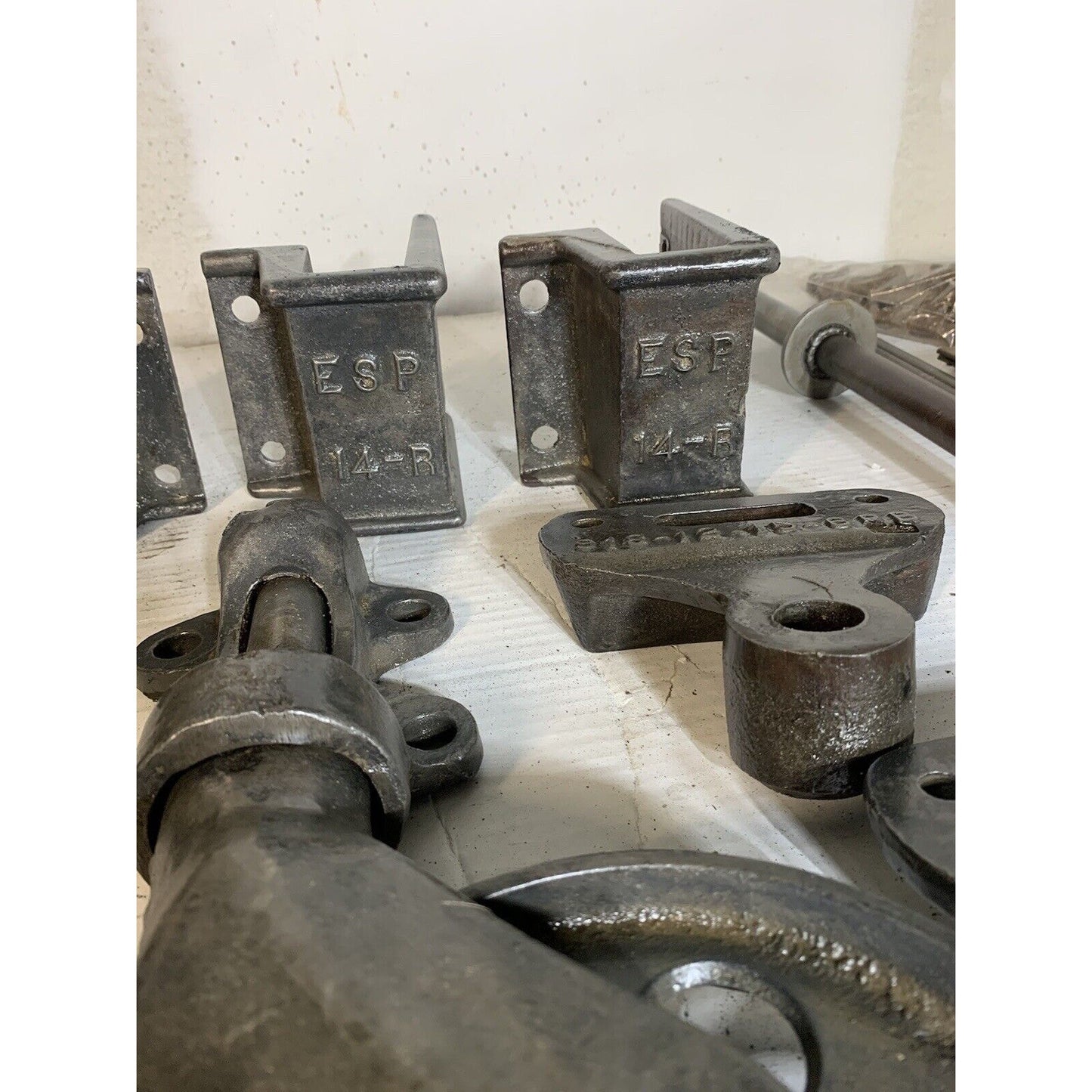 Antique Lineberry factory cart hardware set all components