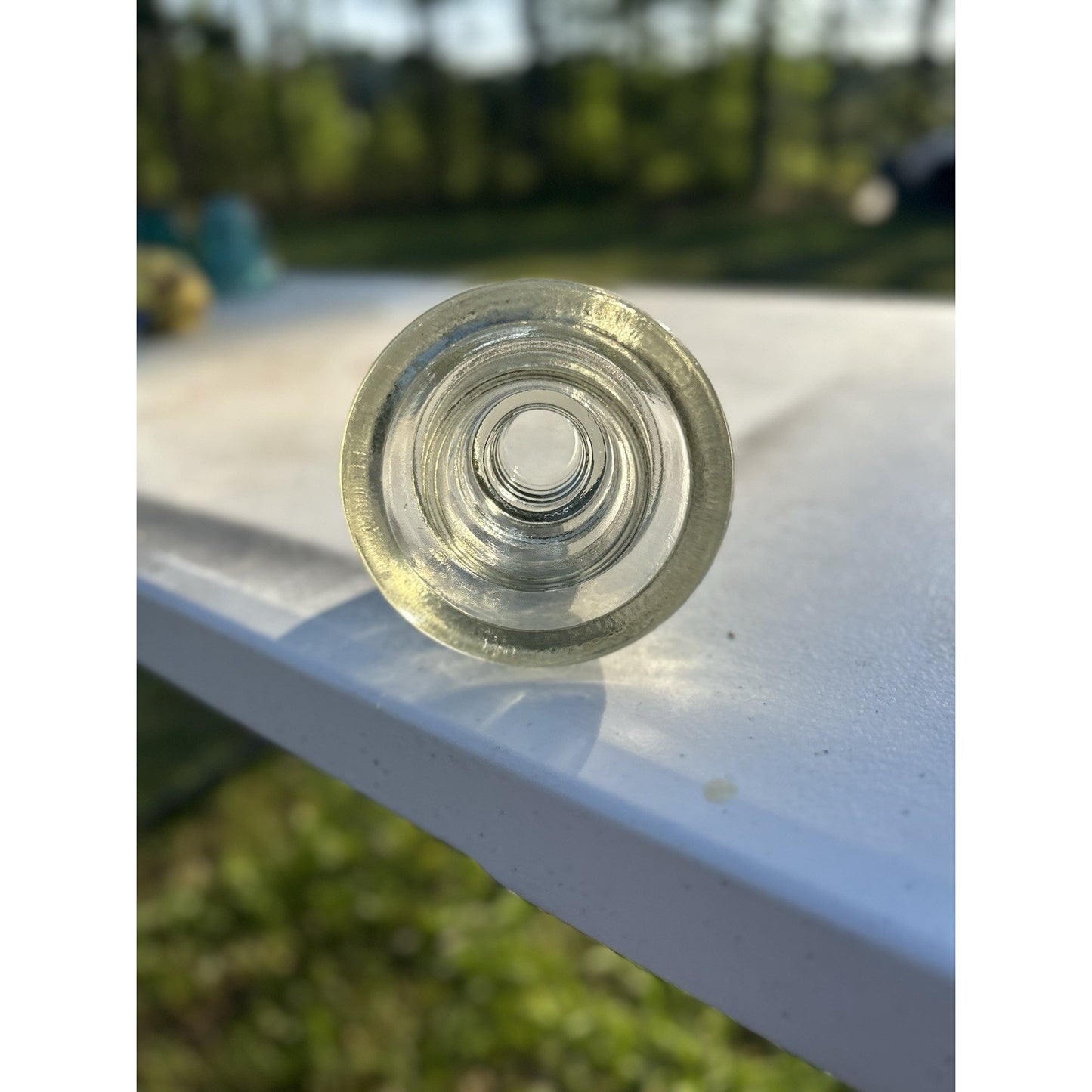 Stunning Crystal Clear, Vintage Armstrong DP-1 Clear Glass Insulator Made in USA