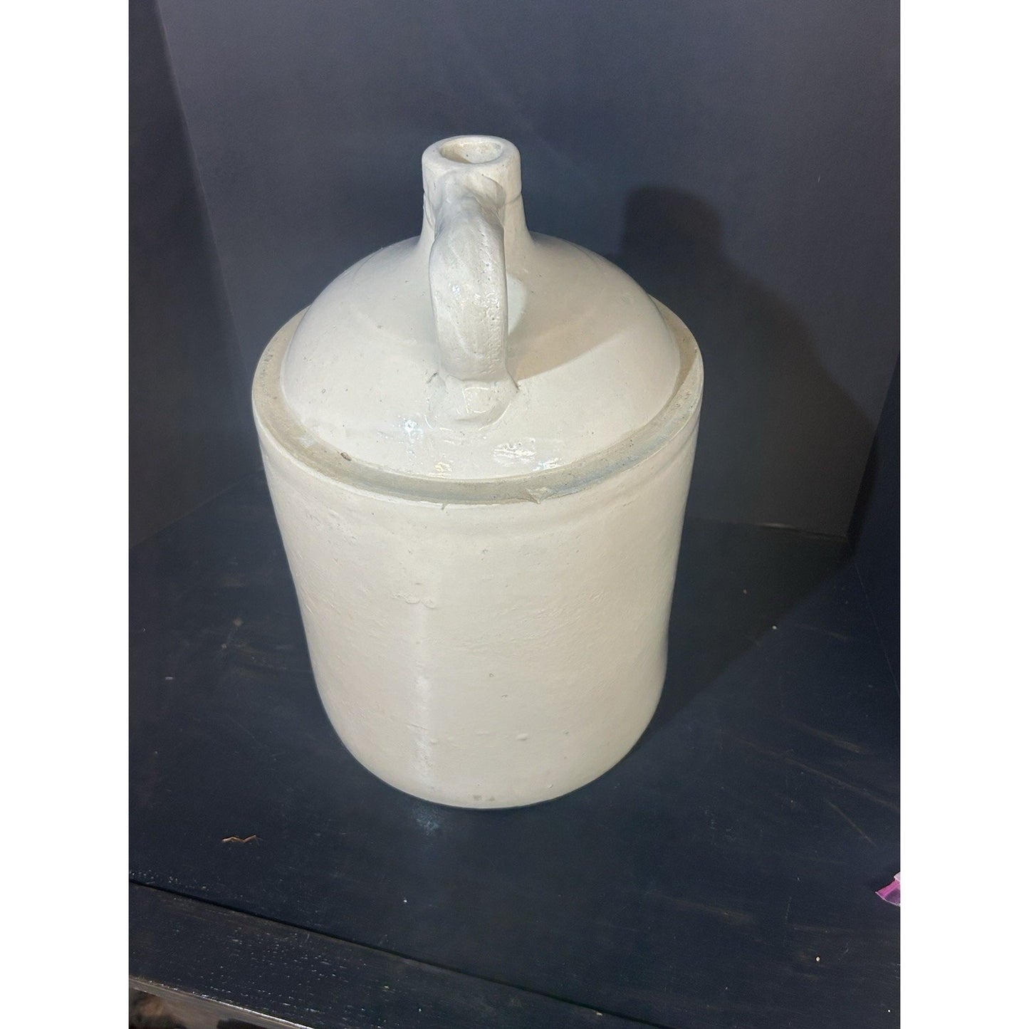 Antique Red Wing stoneware 5 gallon shoulder jug top view