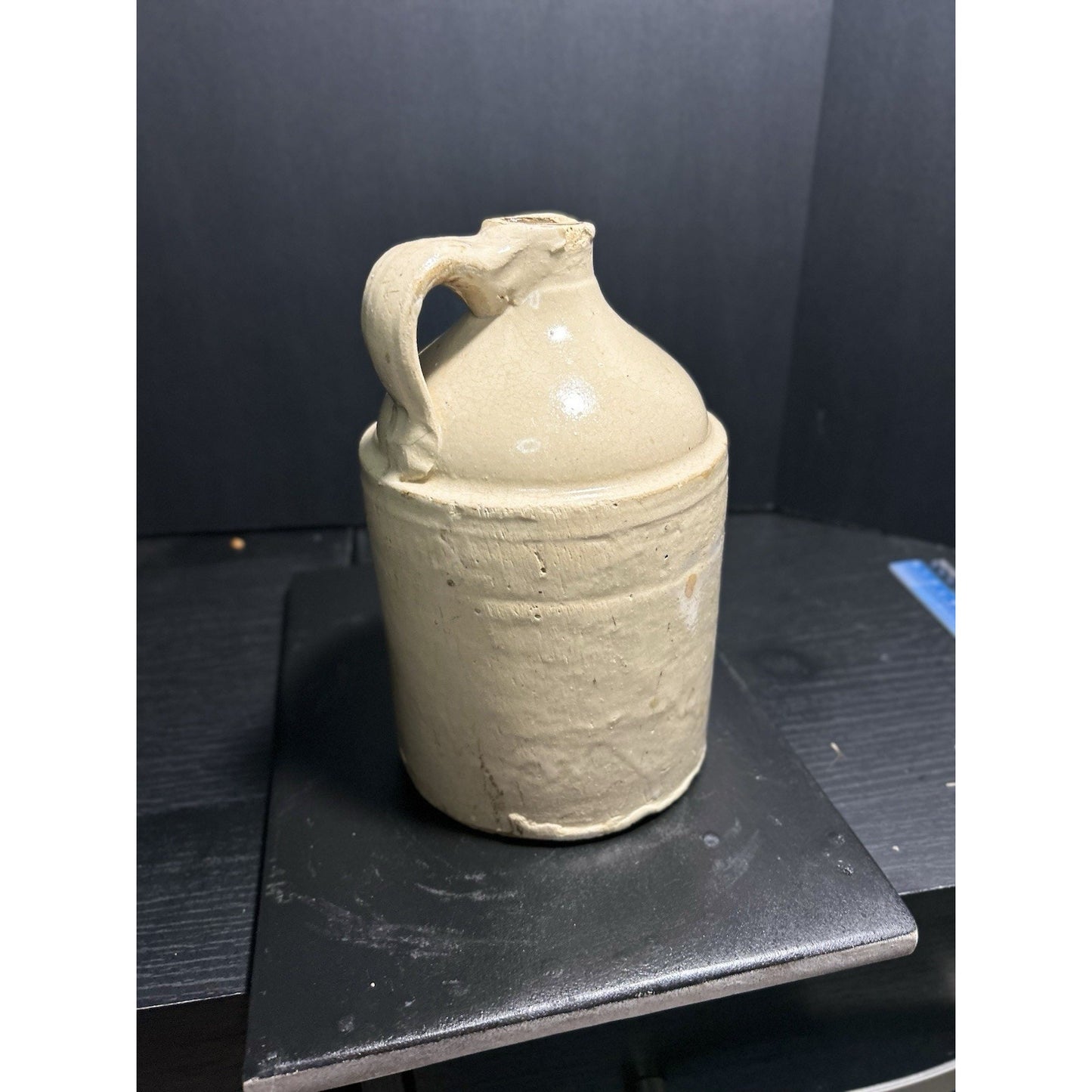 Antique 2 Gallon Stoneware Pottery Moonshine Whiskey Jug Crock Primitive