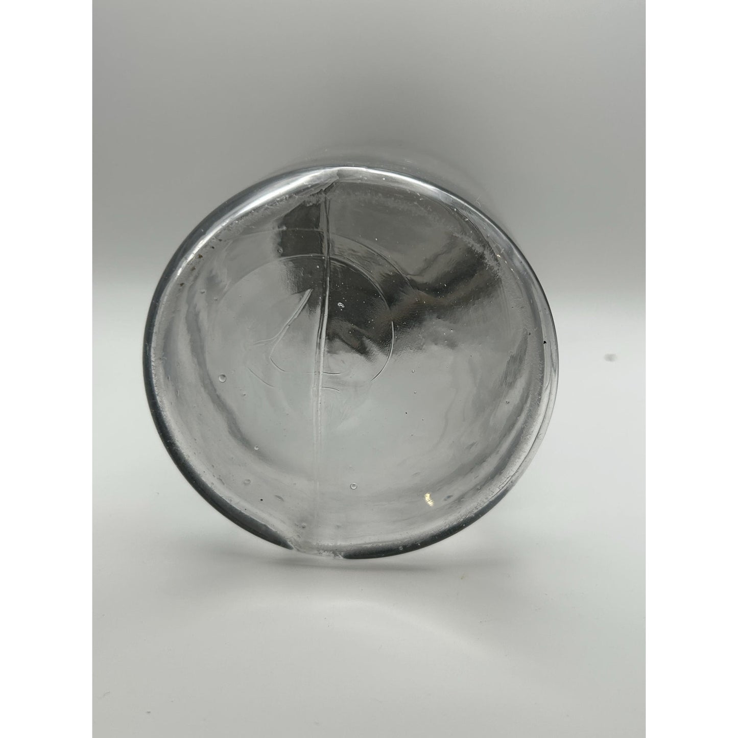 Vintage Mason Quart Fruit Jar Straight Line Clear Glass w/ Ball No. 10 Glass Lid. Gorgeous crisp embossing . With glass bubbles