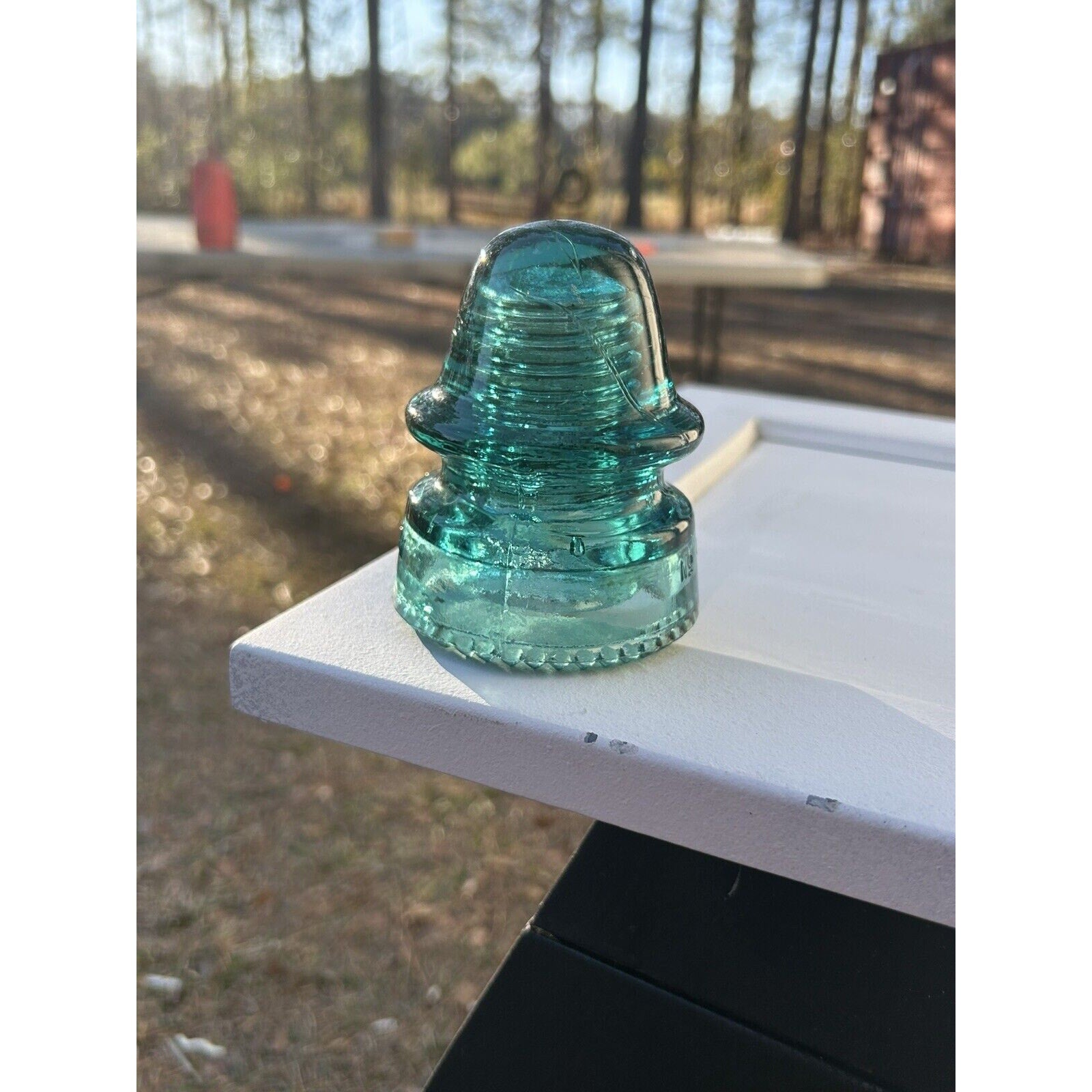 Rare Hemingray No 19 green SDP insulator full profile
