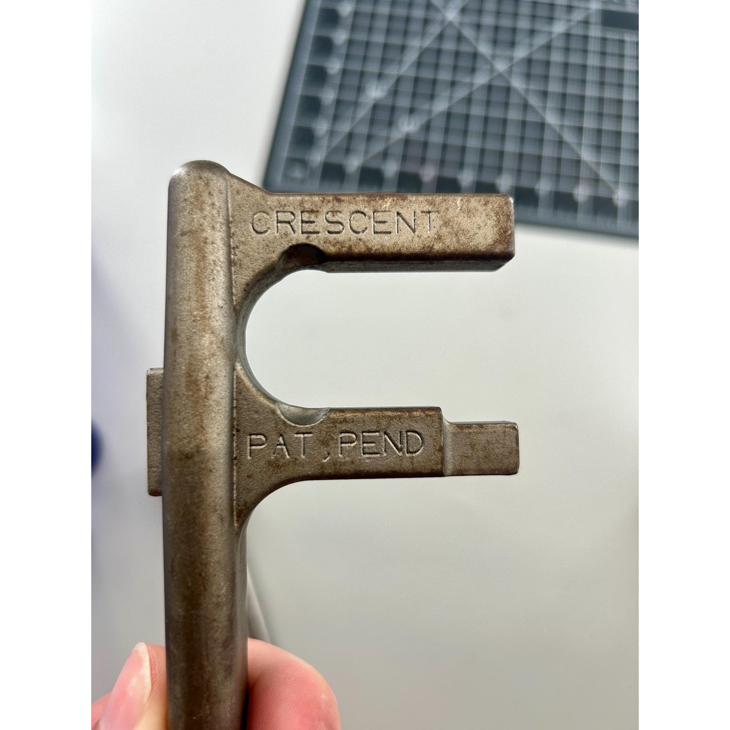 Rare Vintage Crescent Tool Co Pat Pend Valve Wheel Wrench Industrial Utility Fire Service Tool c1930s