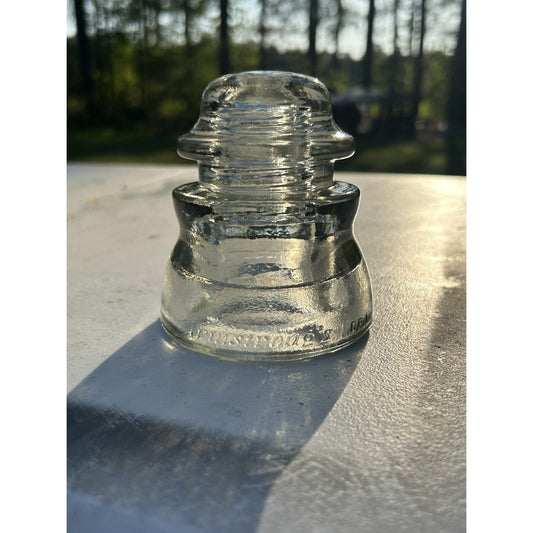 Stunning Crystal Clear Vintage Armstrong DP-1 Clear Glass Insulator Made In USA