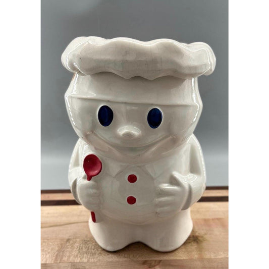 Vintage McCoy Pillsbury Doughboy Cookie Jar | Original 1970s McCoy USA | Rare White Chef Jar. MCM home decor . Vintage advertisement decor