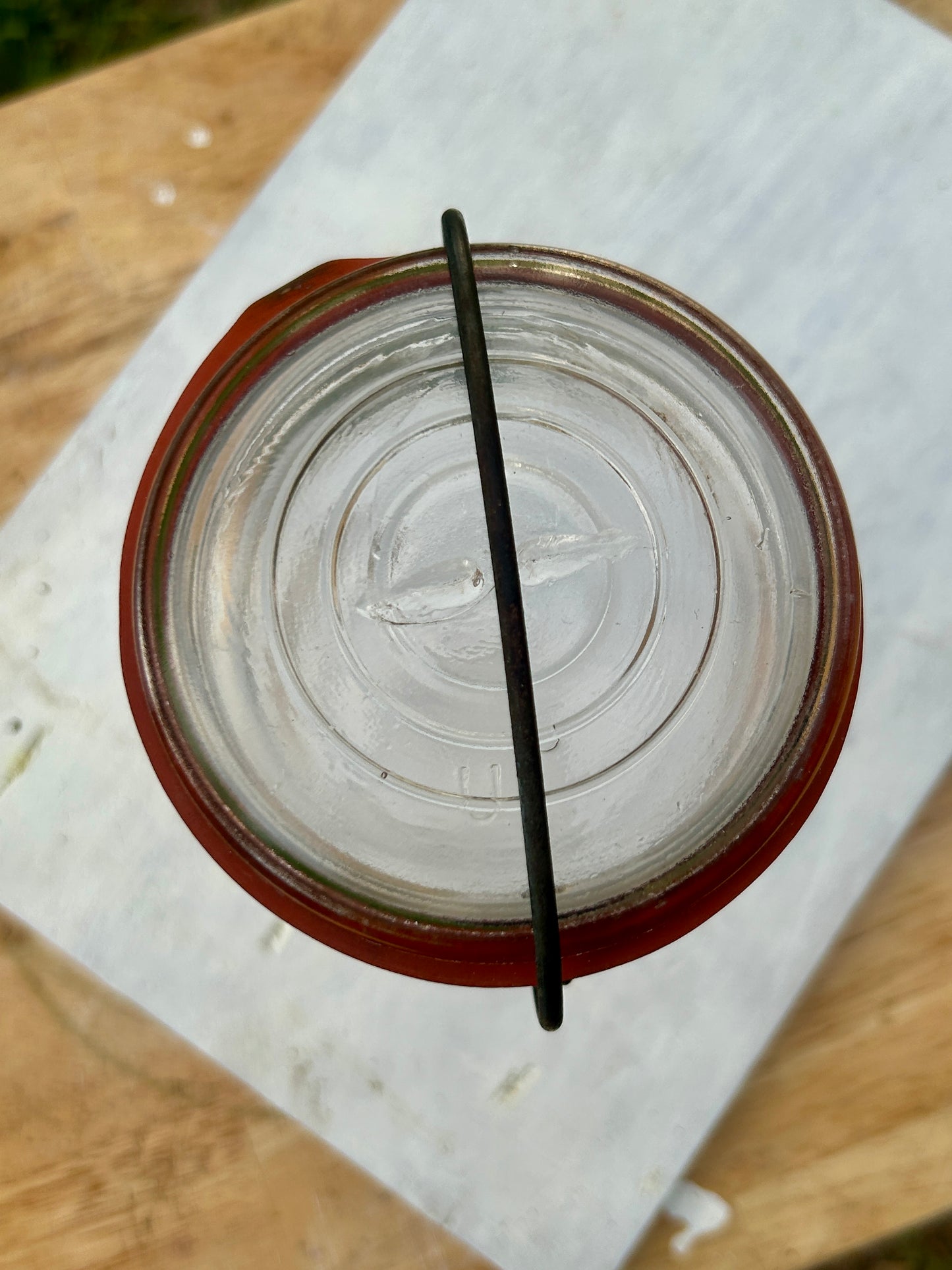 Scarce Complete Ball Eclipse Wide Mouth Jar With Glass Lid & Old Paper Label