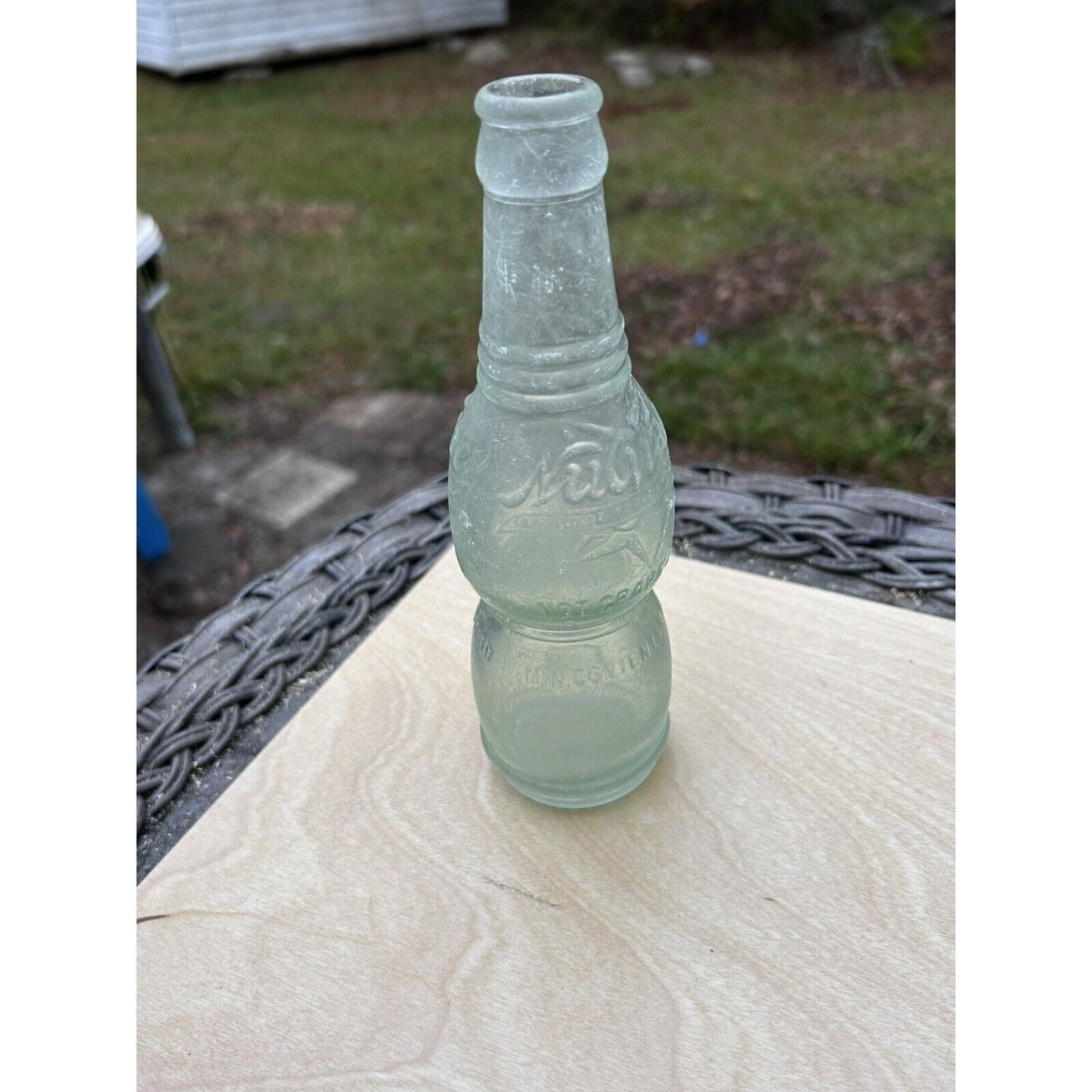 Antique NuGrape Soda Bottle — Savannah, Georgia — Embossed 6 oz Art Deco Glass — Bottle Patented March 9, 1920