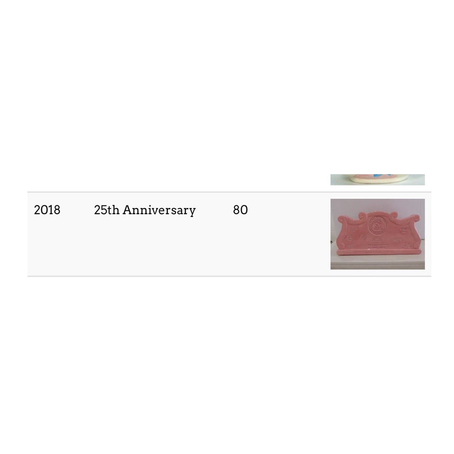 Hull Pottery 2018 commemorative plaque 25th anniversary side view