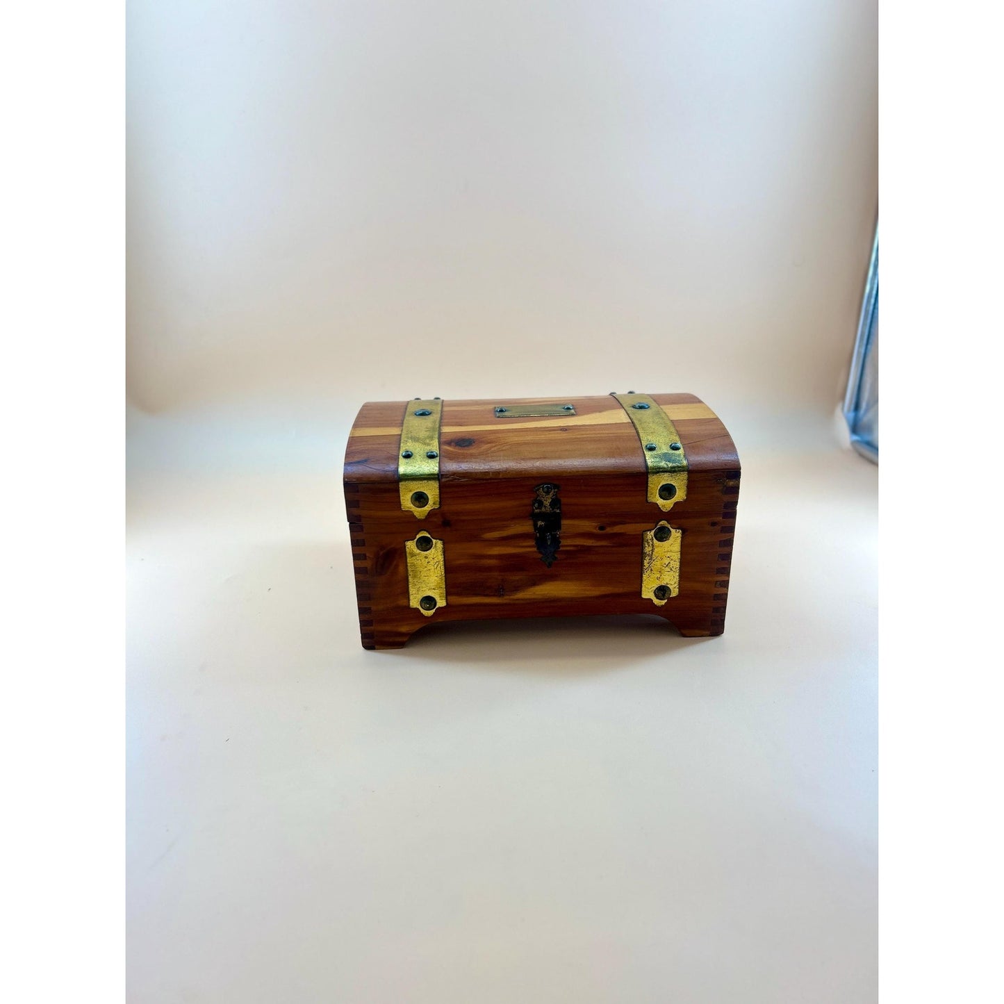 Antique Cedar Jewelry Box McGraw Box Co 1926 Patent Art Deco Cedar Keepsake Chest Vintage Wooden Jewelry Chest Dovetail Cedar Trinket Box