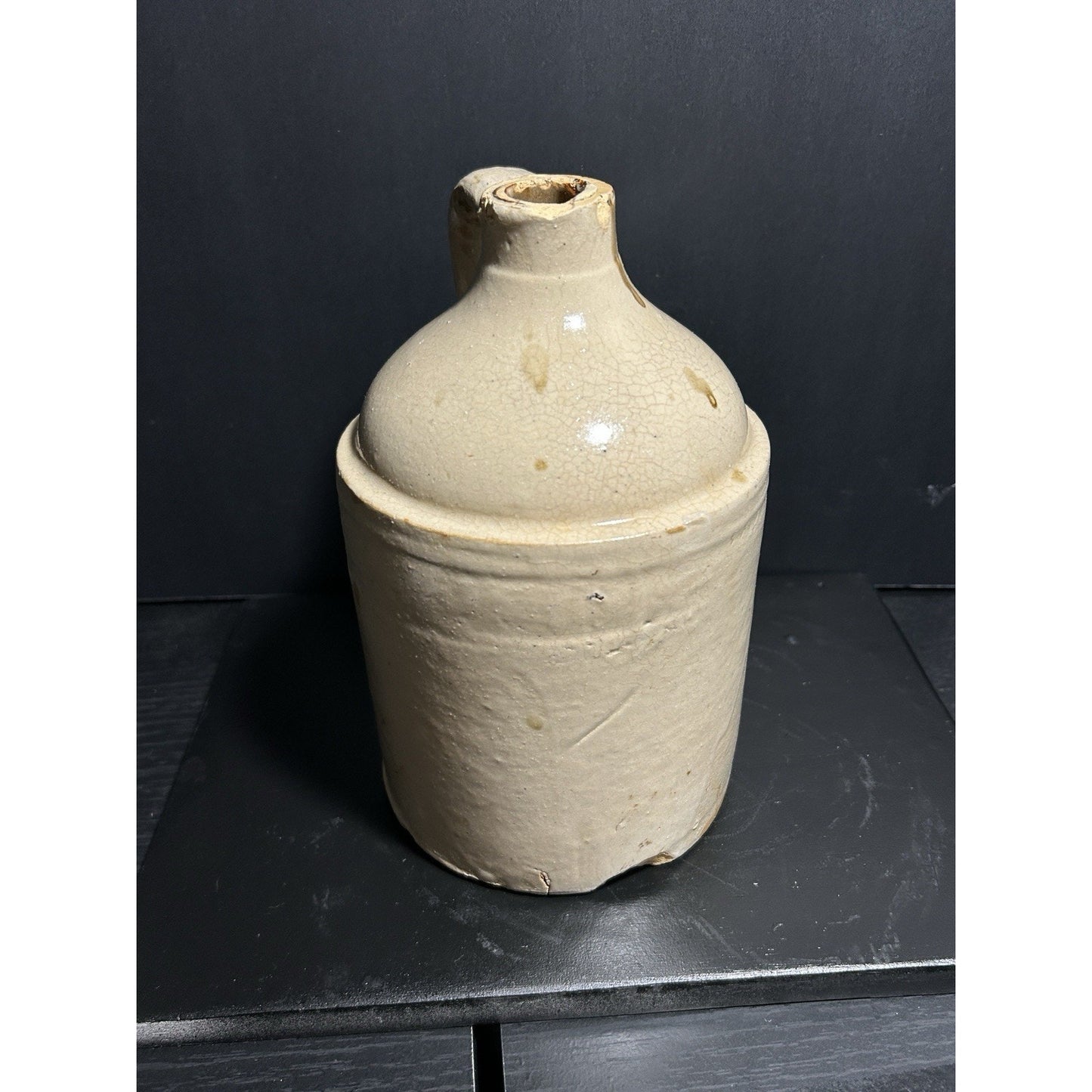 Antique 2 Gallon Stoneware Pottery Moonshine Whiskey Jug Crock Primitive