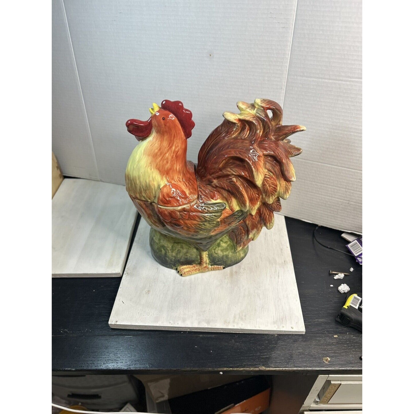 Certified International Susan Winget Large Rooster Cookie Jar Farmhouse Chicken