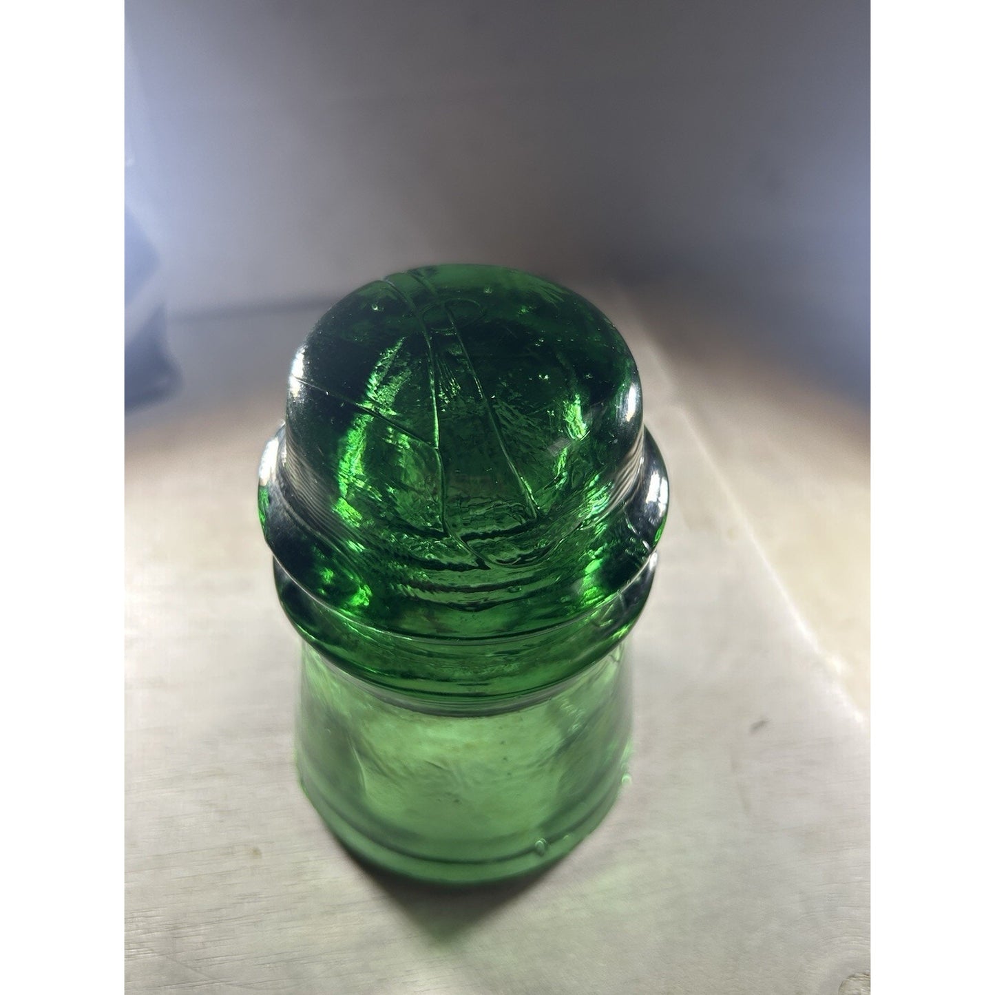 Vintage Deep Emerald Green Brookfield CD 145 Glass Insulator — Rare Color Variant