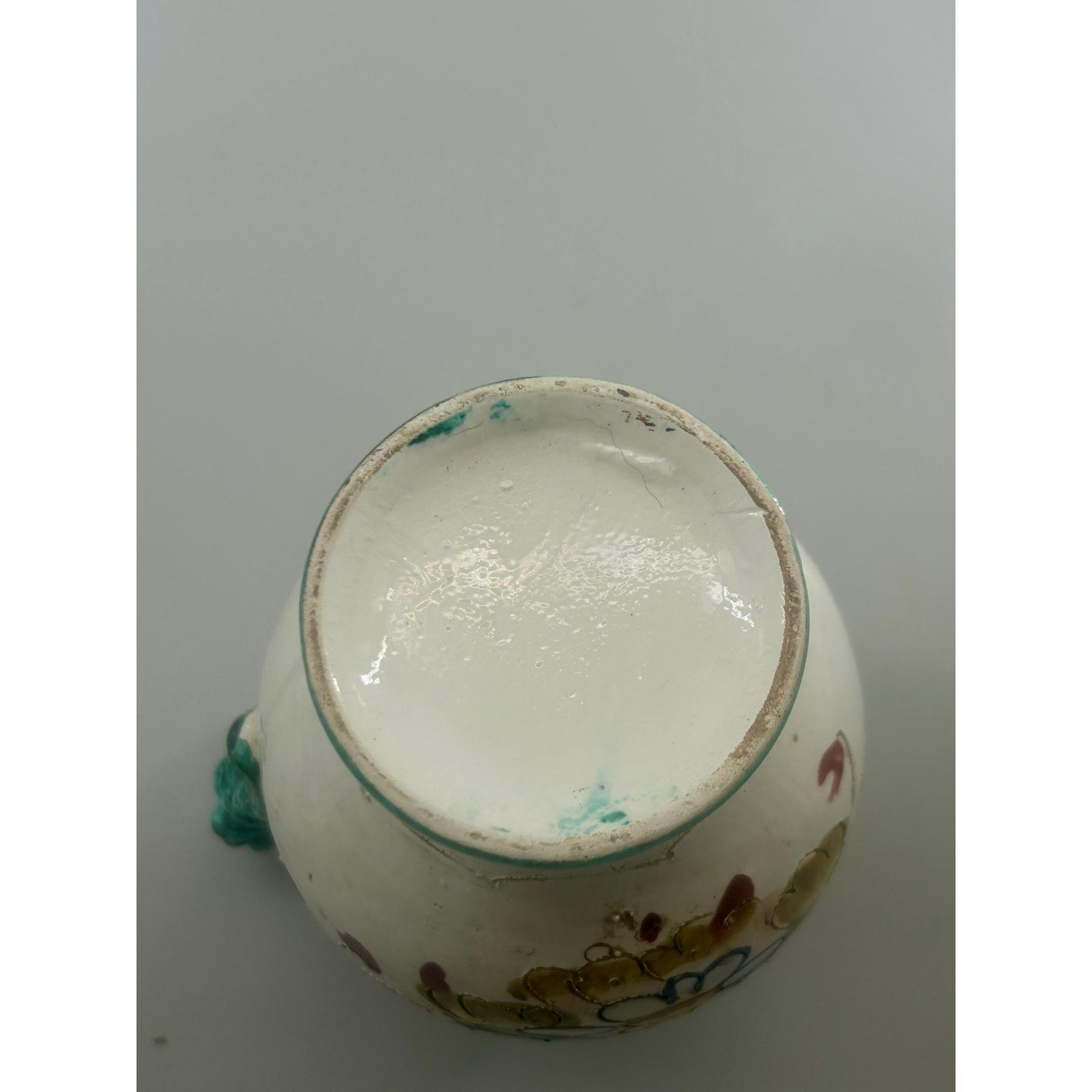 Vintage Hand Painted Spanish Talavera Style Faience Pitcher Twisted Handle Floral Pottery Jug