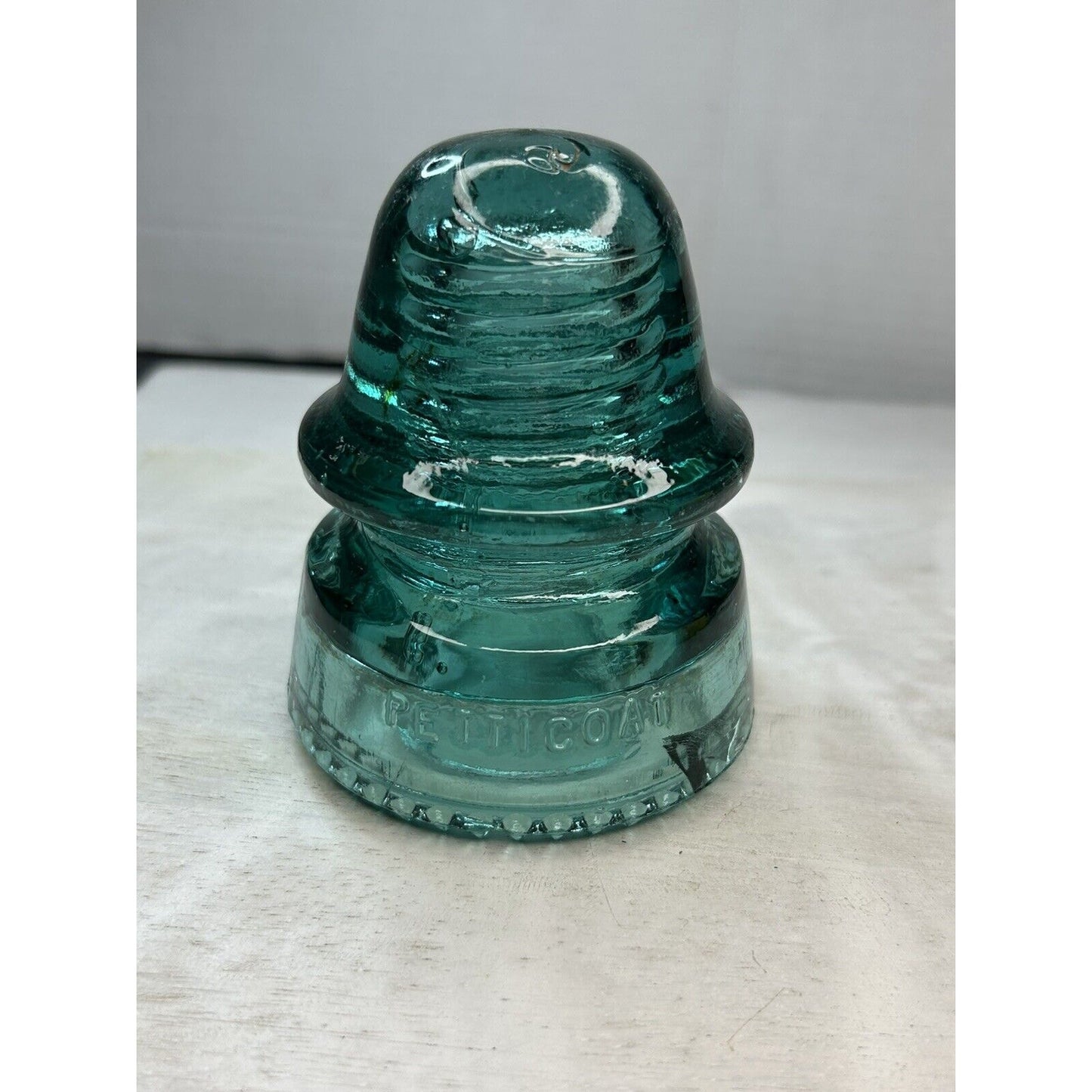 H.G. Co Petticoat 1893 aqua green insulator side view