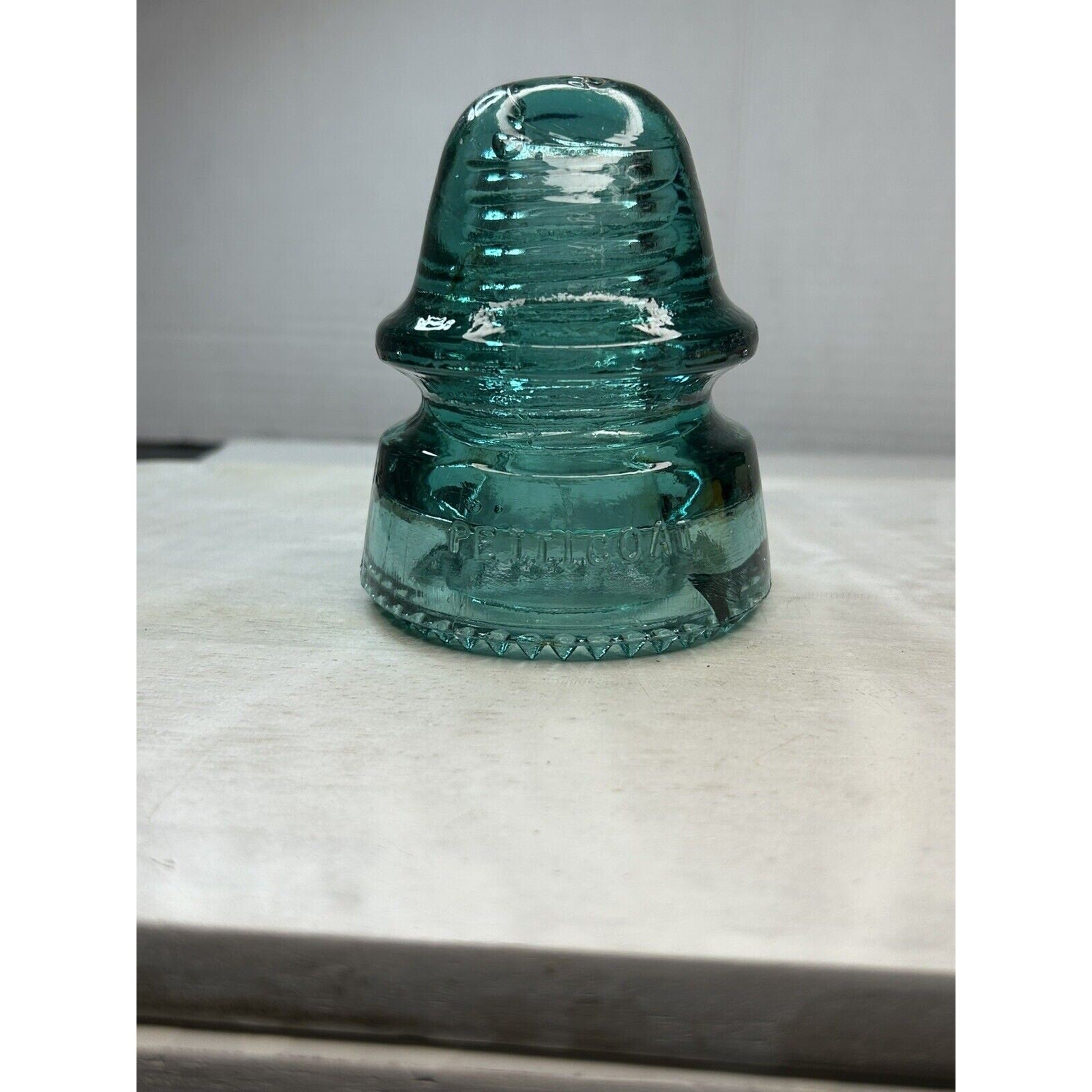 Antique H.G. Co Petticoat 1893 aqua green drip points