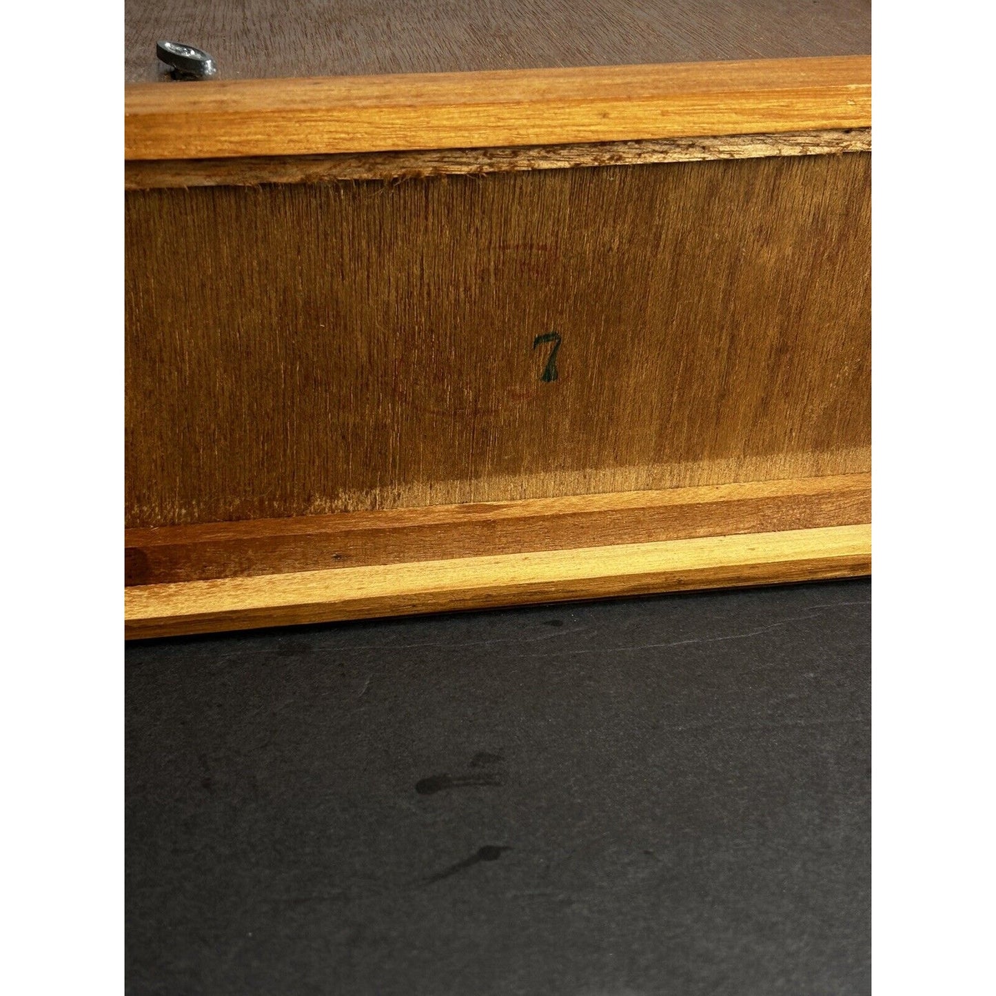 Vintage wood 3 tier jewelry chest music box overall condition