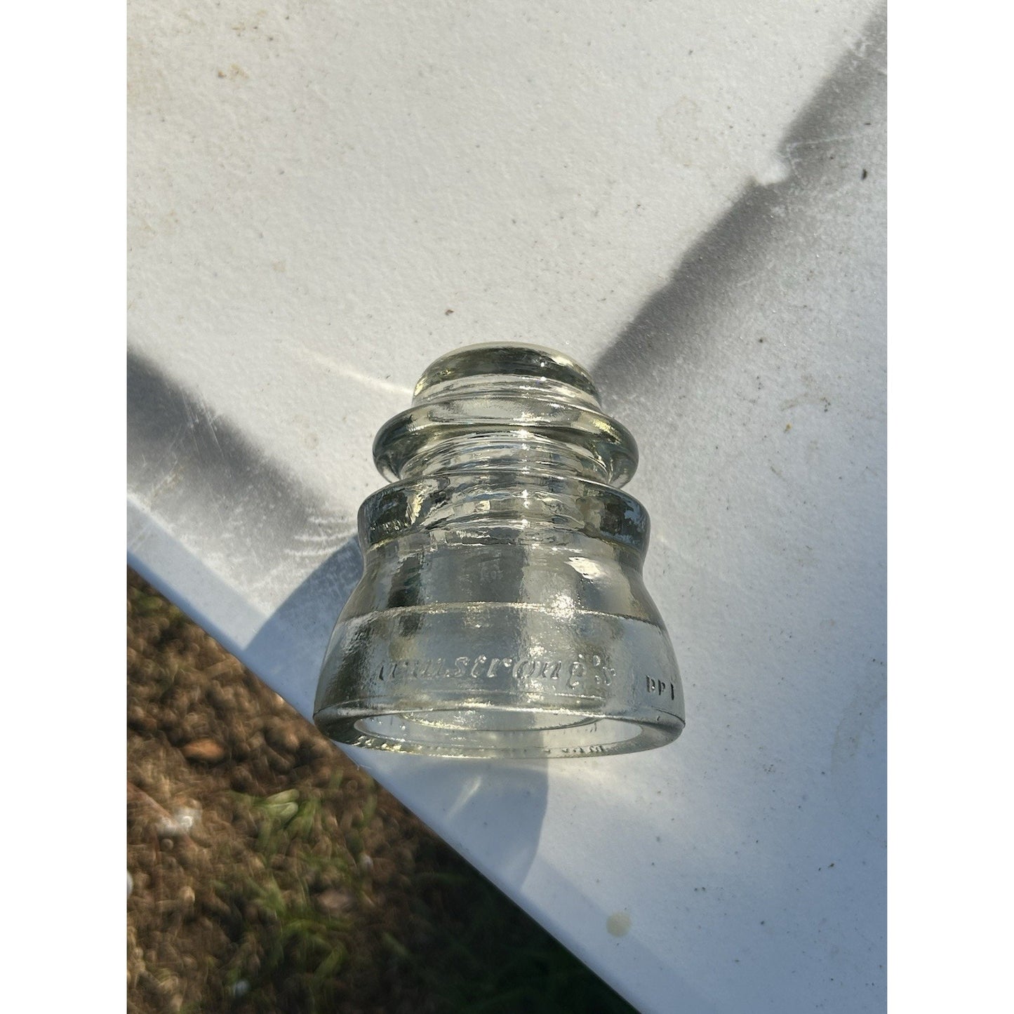 Stunning Crystal Clear, Vintage Armstrong DP-1 Clear Glass Insulator Made in USA