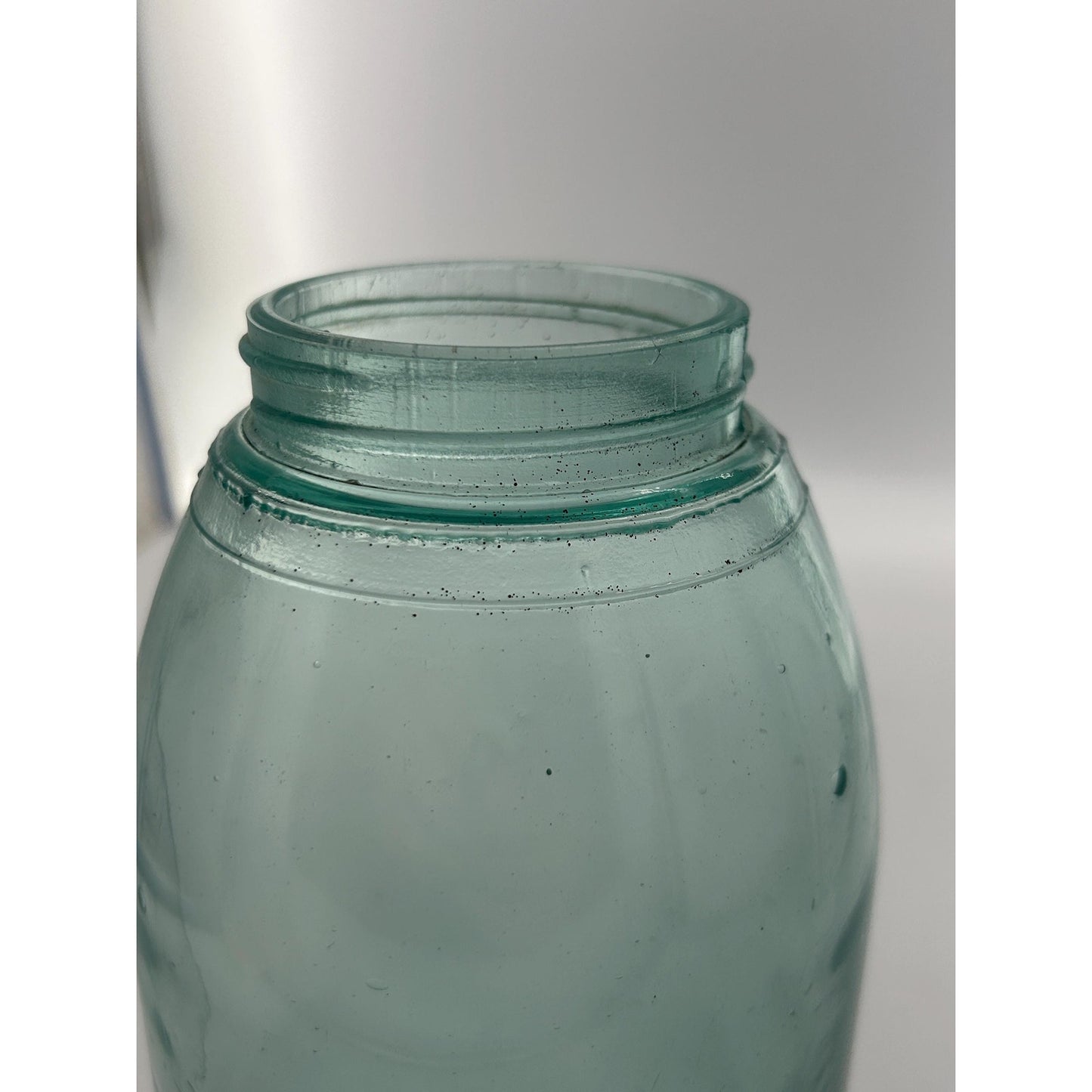 Antique Ball Triple L Half Gallon Aqua Mason Jar 1900–1910 Early Script Ball Bros Original Zinc Lid