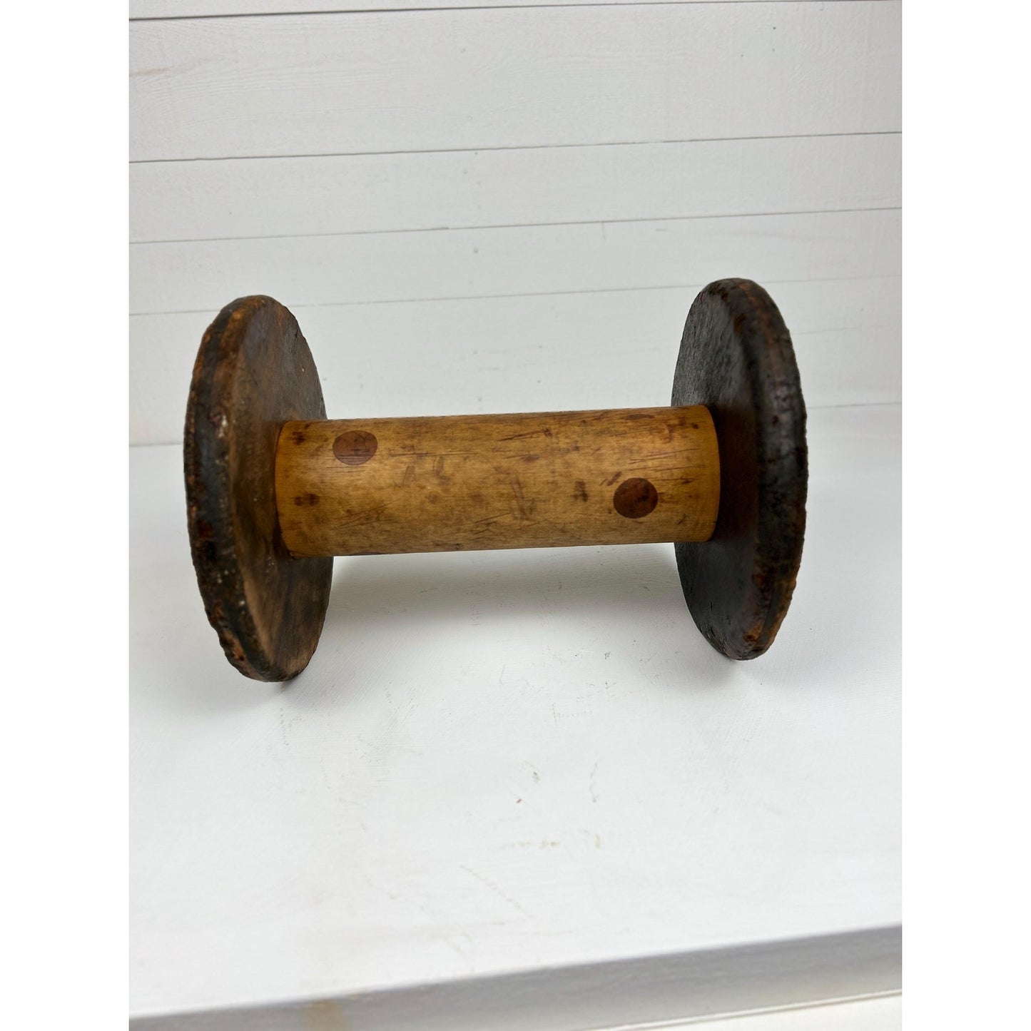Exceptional Antique Vermont Textile Mill Bobbin Factory Stamped Burlington VT Early American Industrial Artifact